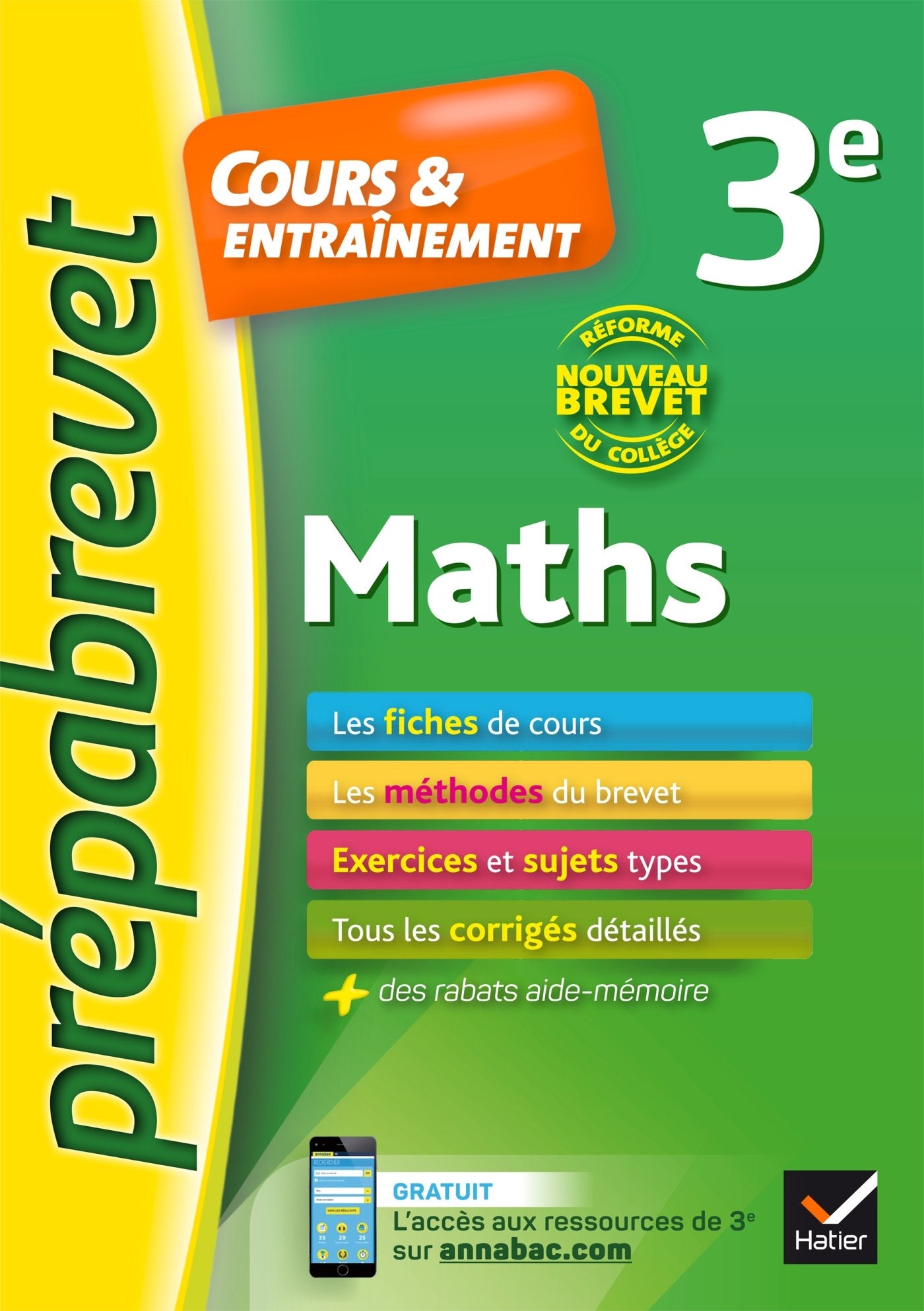 Maths 3e Nouveau brevet 9782218996832