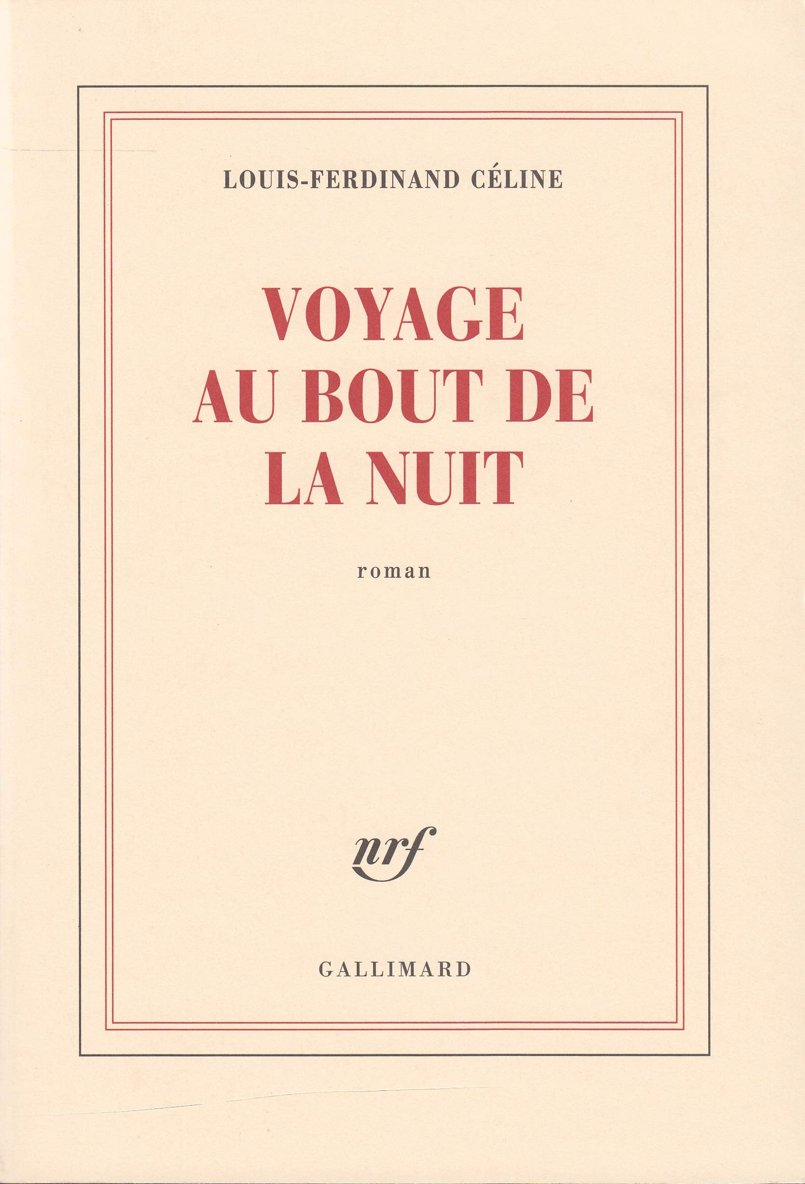 Voyage au bout de la nuit 9782070213047