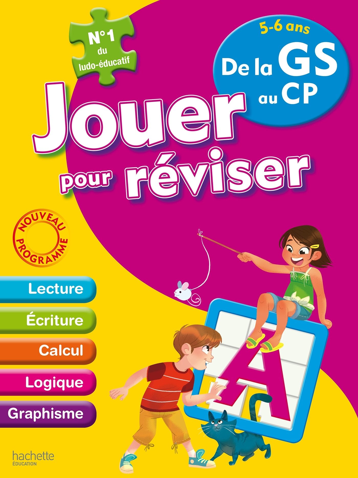 Jouer pour réviser - de la Grande Section au CP 5-6 Ans - Cahier de vacances 9782013950343