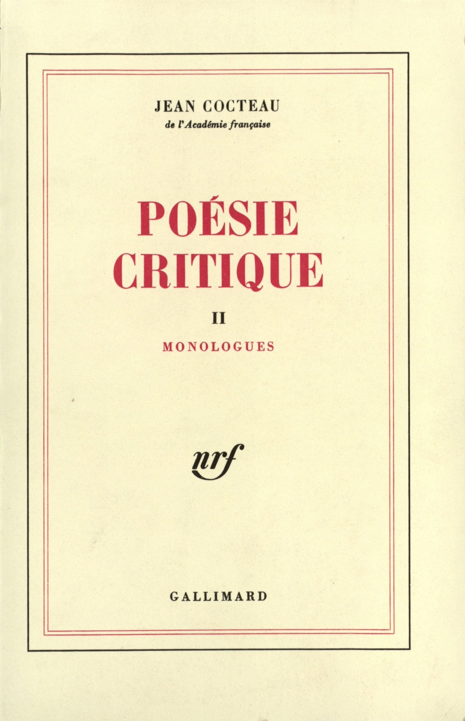 Poésie critique (Tome 2) 9782070215928