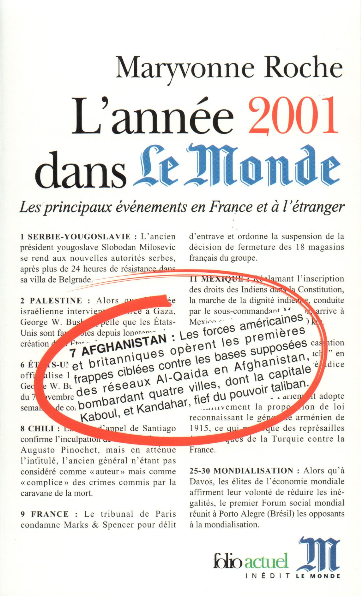 L'Année 2001 dans "Le Monde" 9782070422296