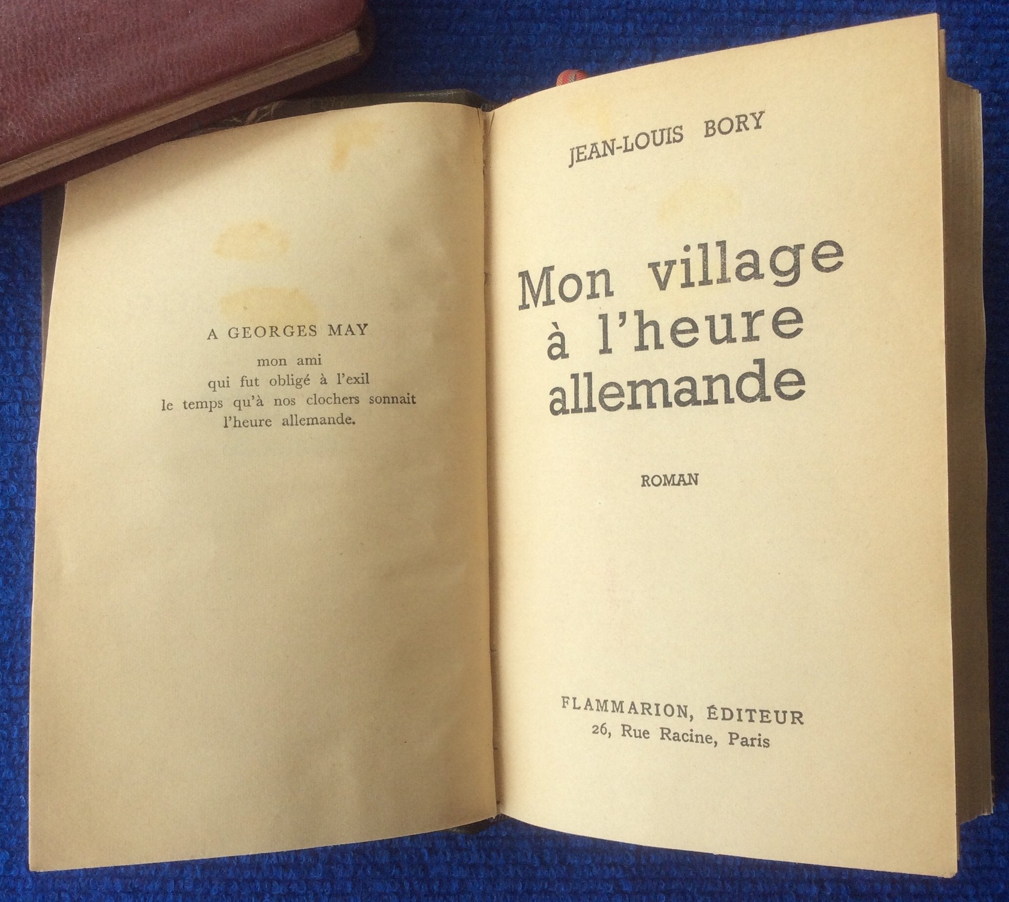 Mon village à l’heure allemande [BORY (Jean-Louis)] 