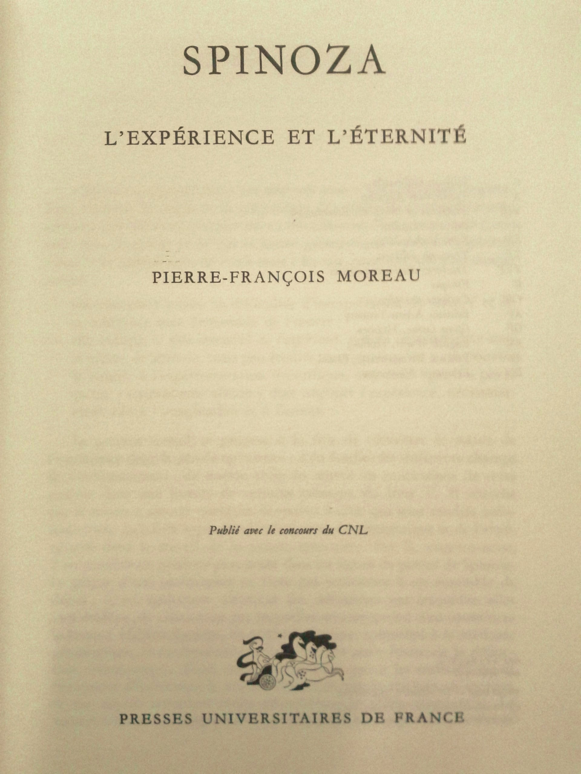 Spinoza : L'expérience et l'éternité 9782130451815
