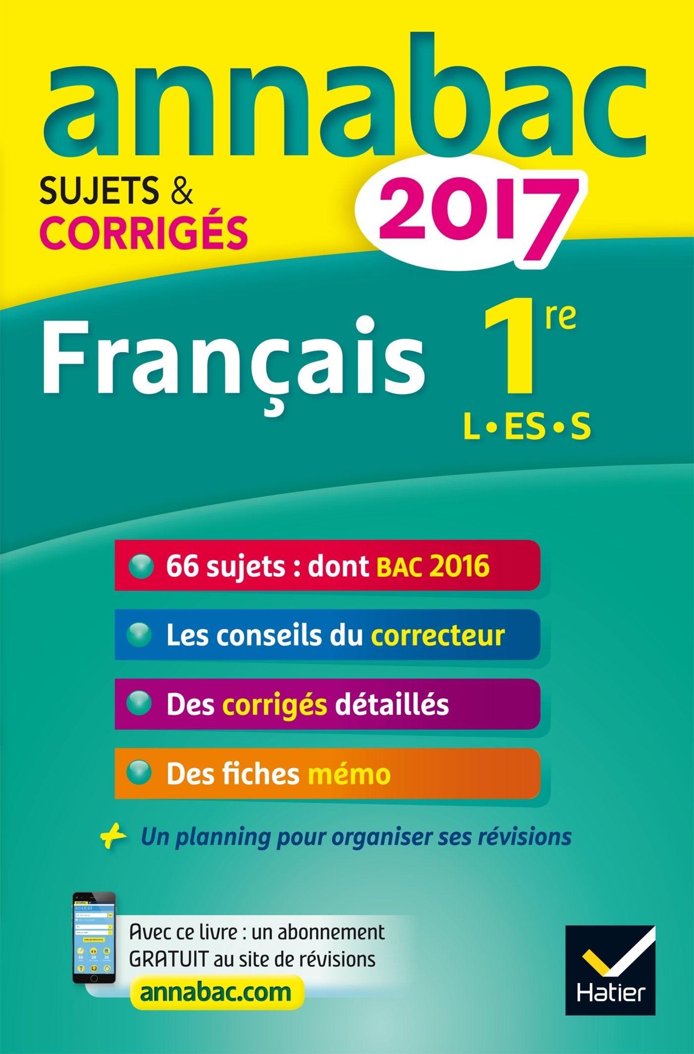 Français 1re séries L, ES, S: Sujets et corrigés 9782218998379