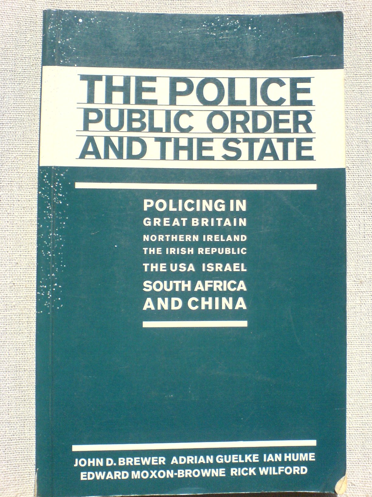 Police, Public Order and the State 9780333453025