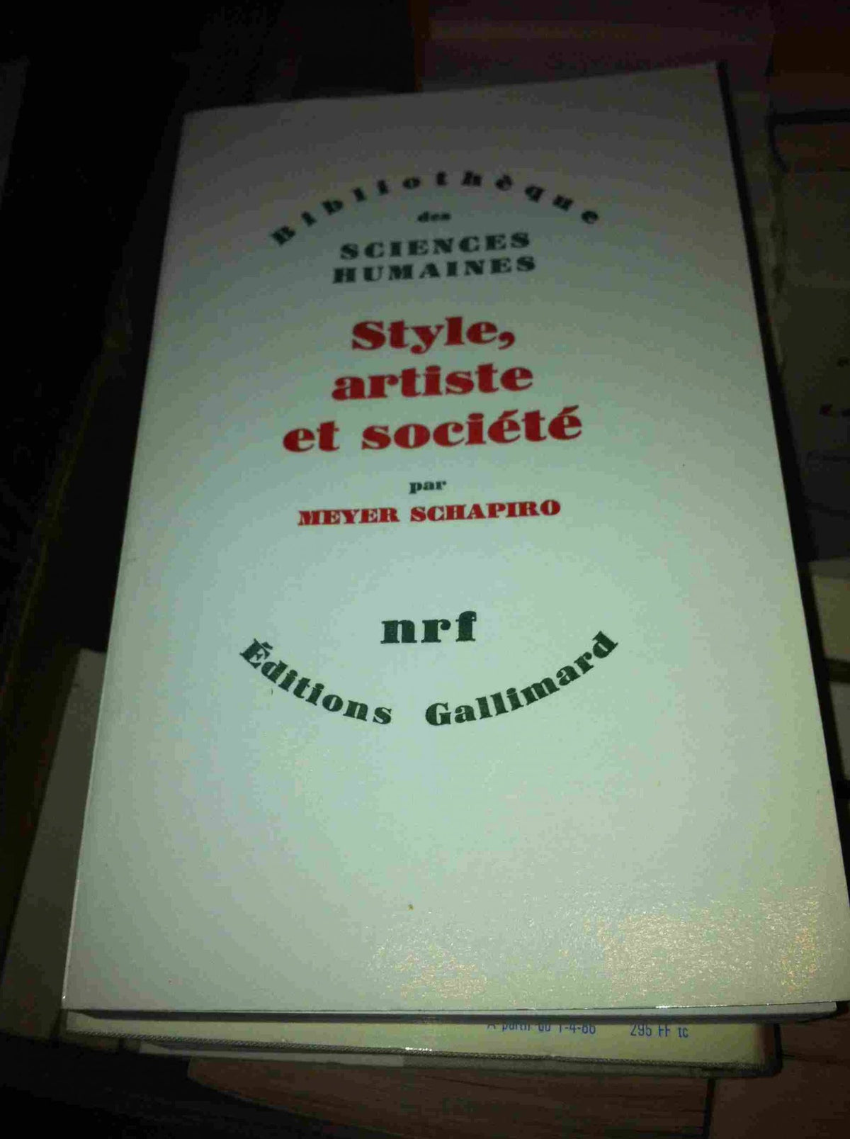 Style, artiste et société essais 9782070241576