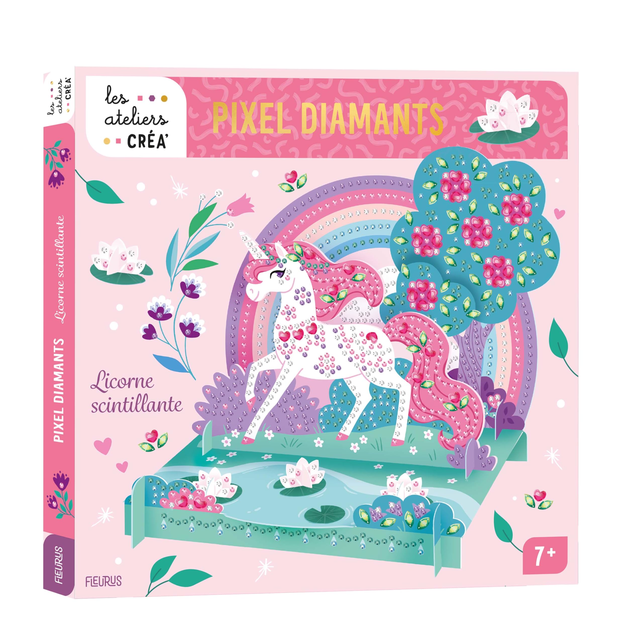 Licorne scintillante en pixel diamants 9782215196594