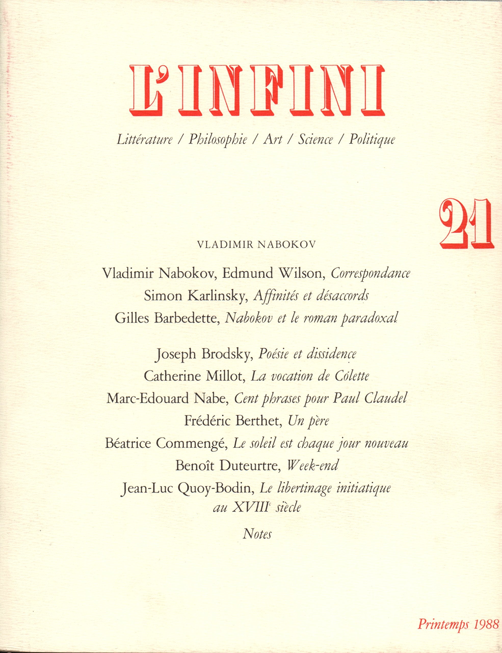 L'Infini 9782070712915
