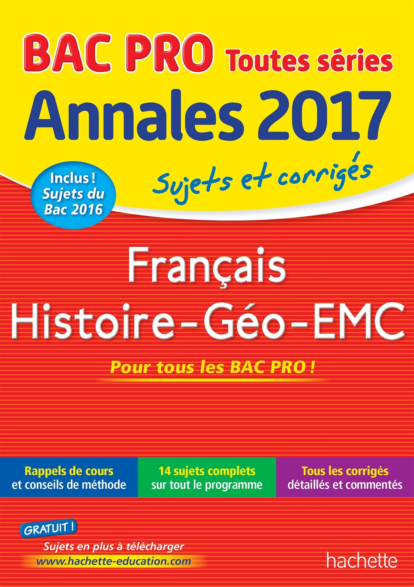 Français Histoire-Géo-EMC: Sujets et corrigés 9782012903579