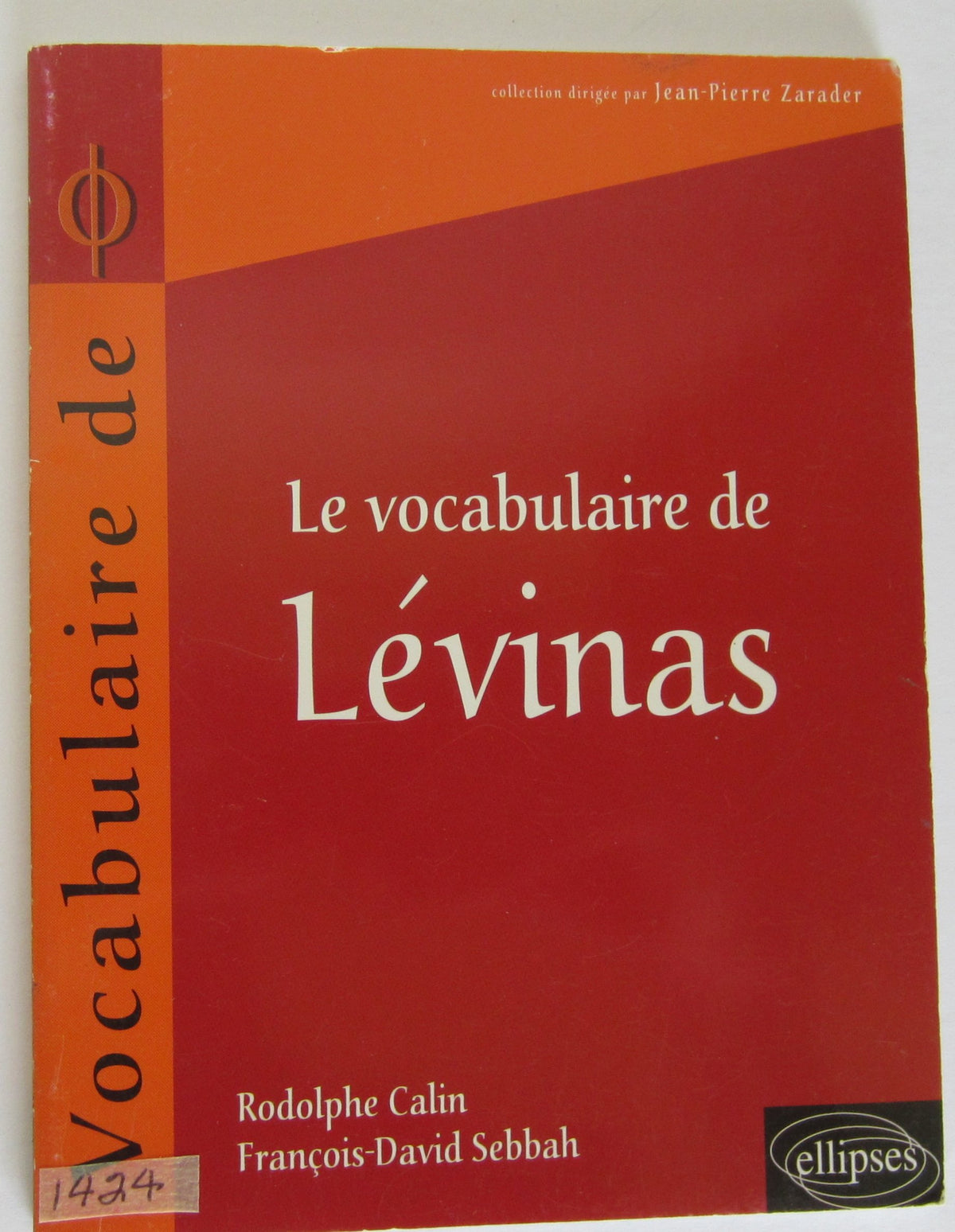 Le vocabulaire de Lévinas 9782729809874