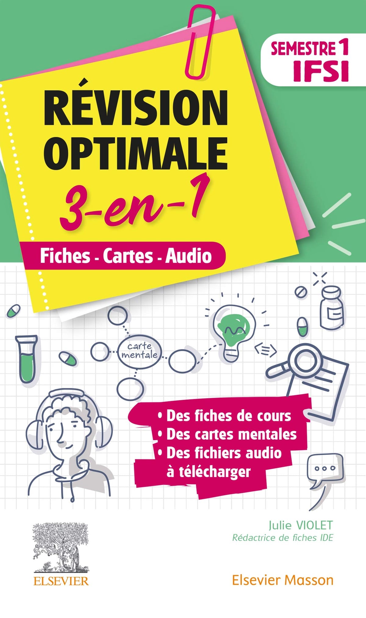 Révision optimale 3 en 1 _ Semestre 1 IFSI: Fiches-Cartes-Audio 9782294766862