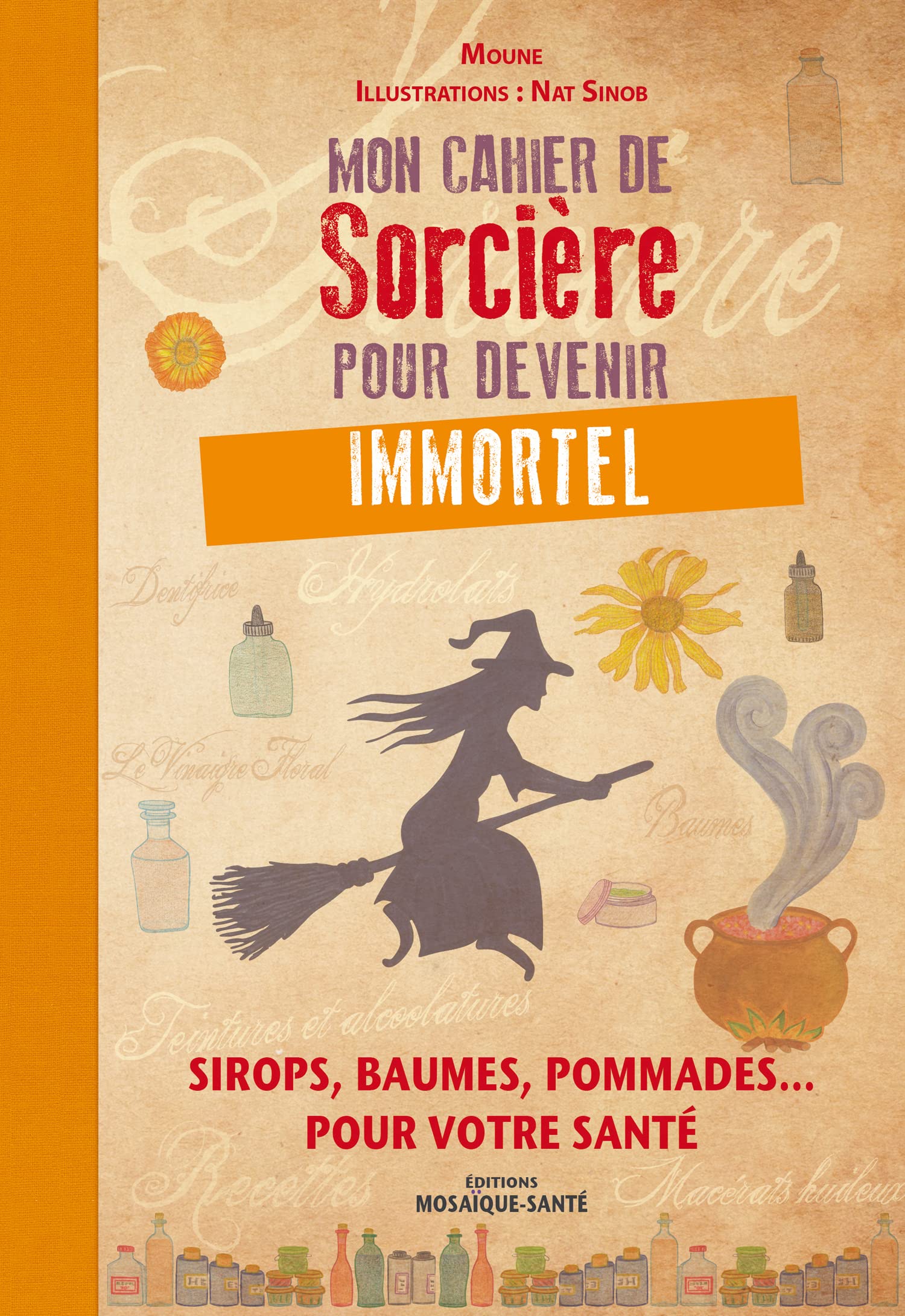 Mon cahier de sorcière pour devenir immortel: Sirops, baumes, pommades...pour votre santé 9782849391204