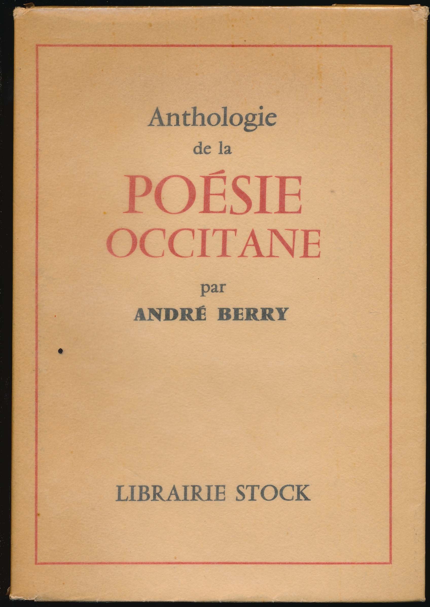 Anthologie De La Poesie Occitane 