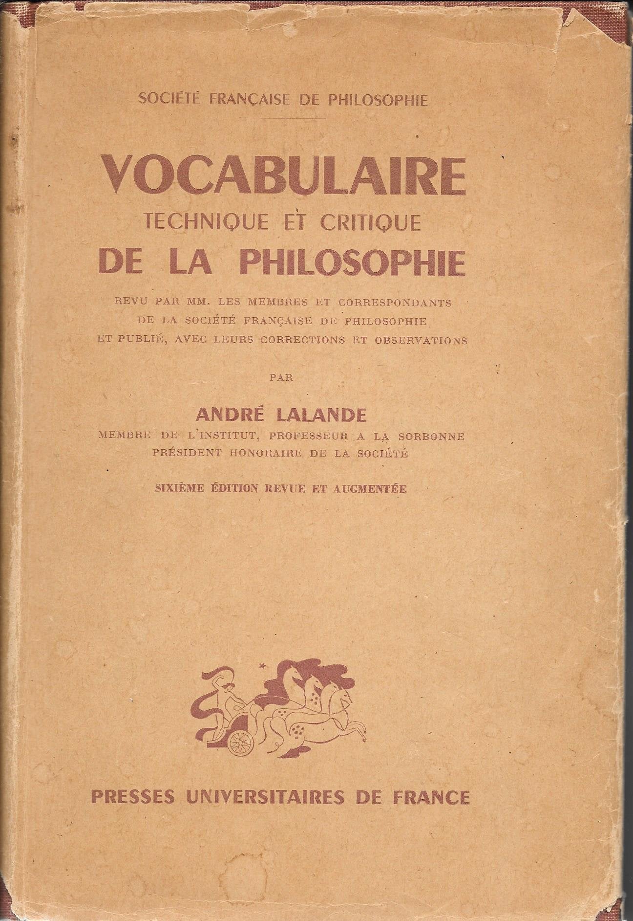 Vocabulaire technique et critique de la philosophie 9782130438830