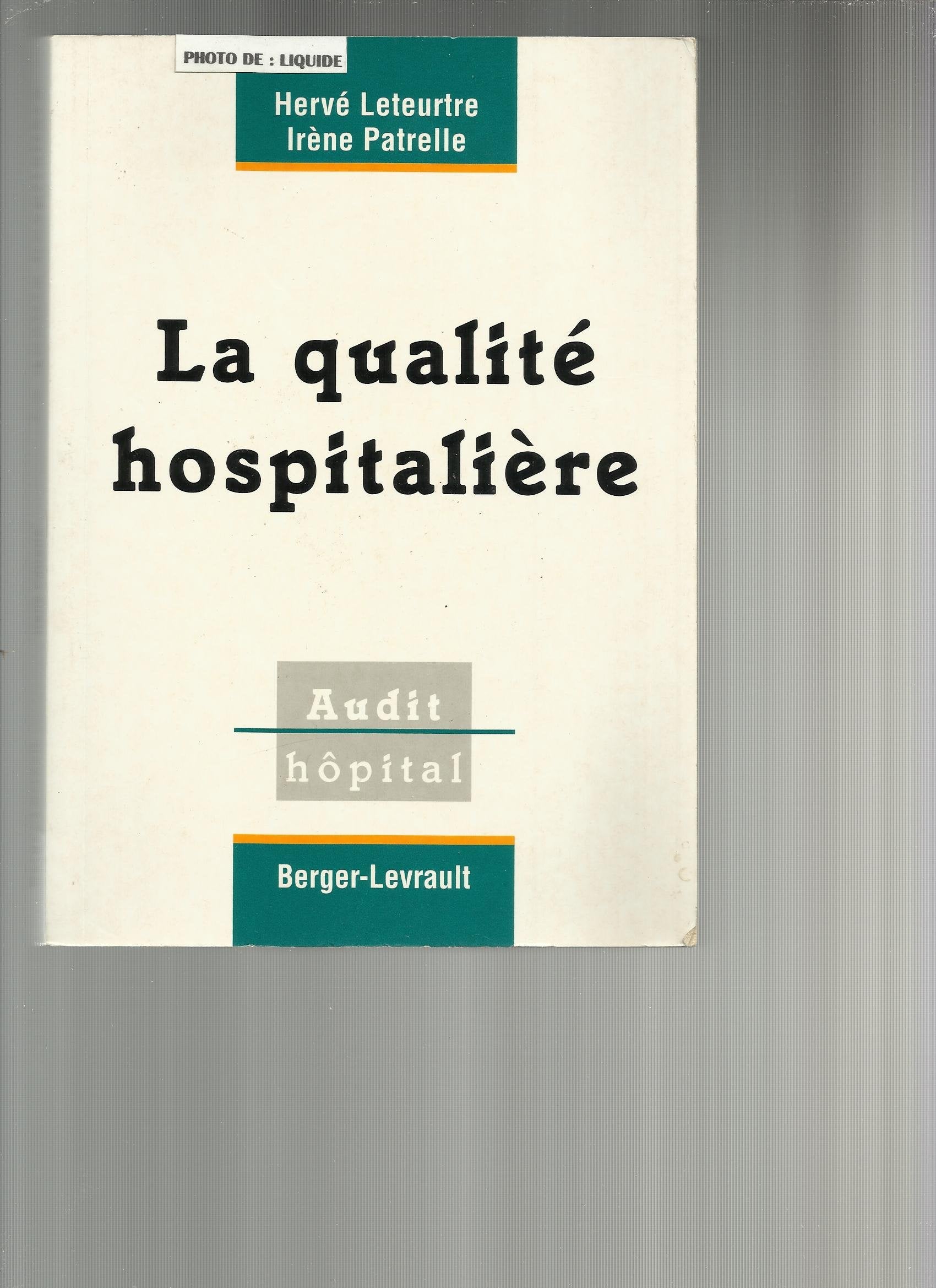La qualité hospitalière 9782701311326