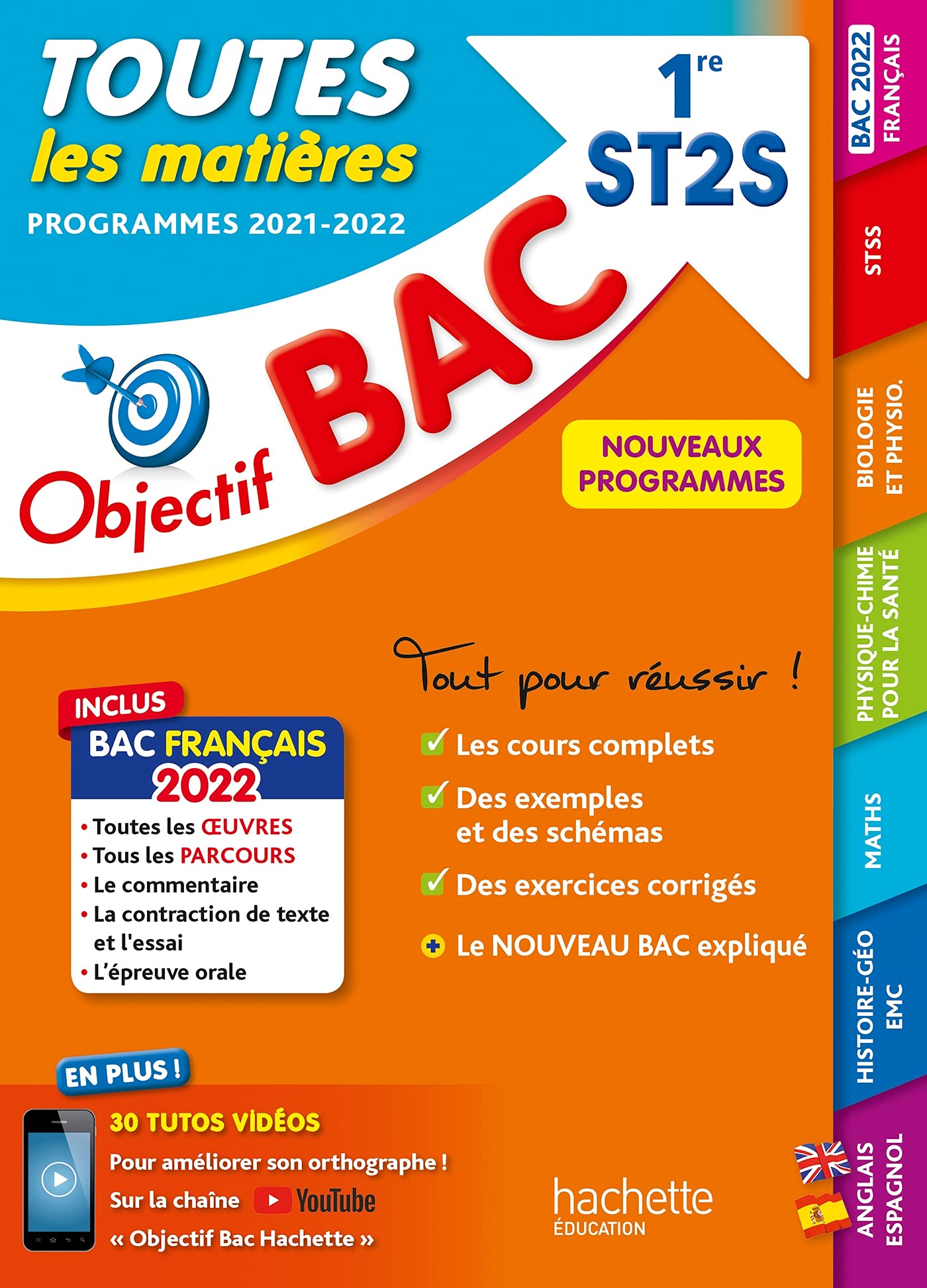 Objectif Bac - 1re ST2S Toutes les matières, BAC 2022 9782017150855