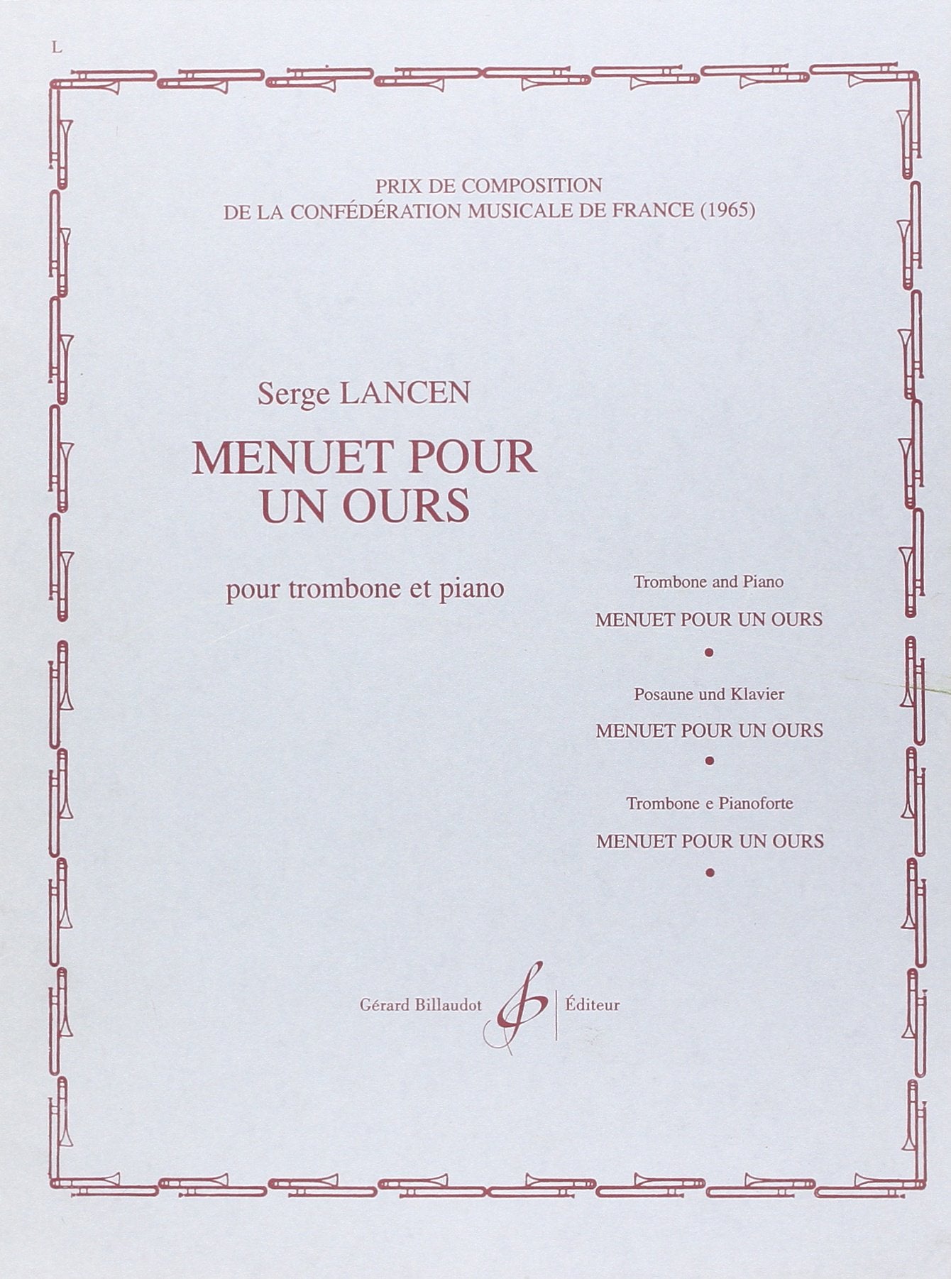 Menuet pour un Ours 9790043010463