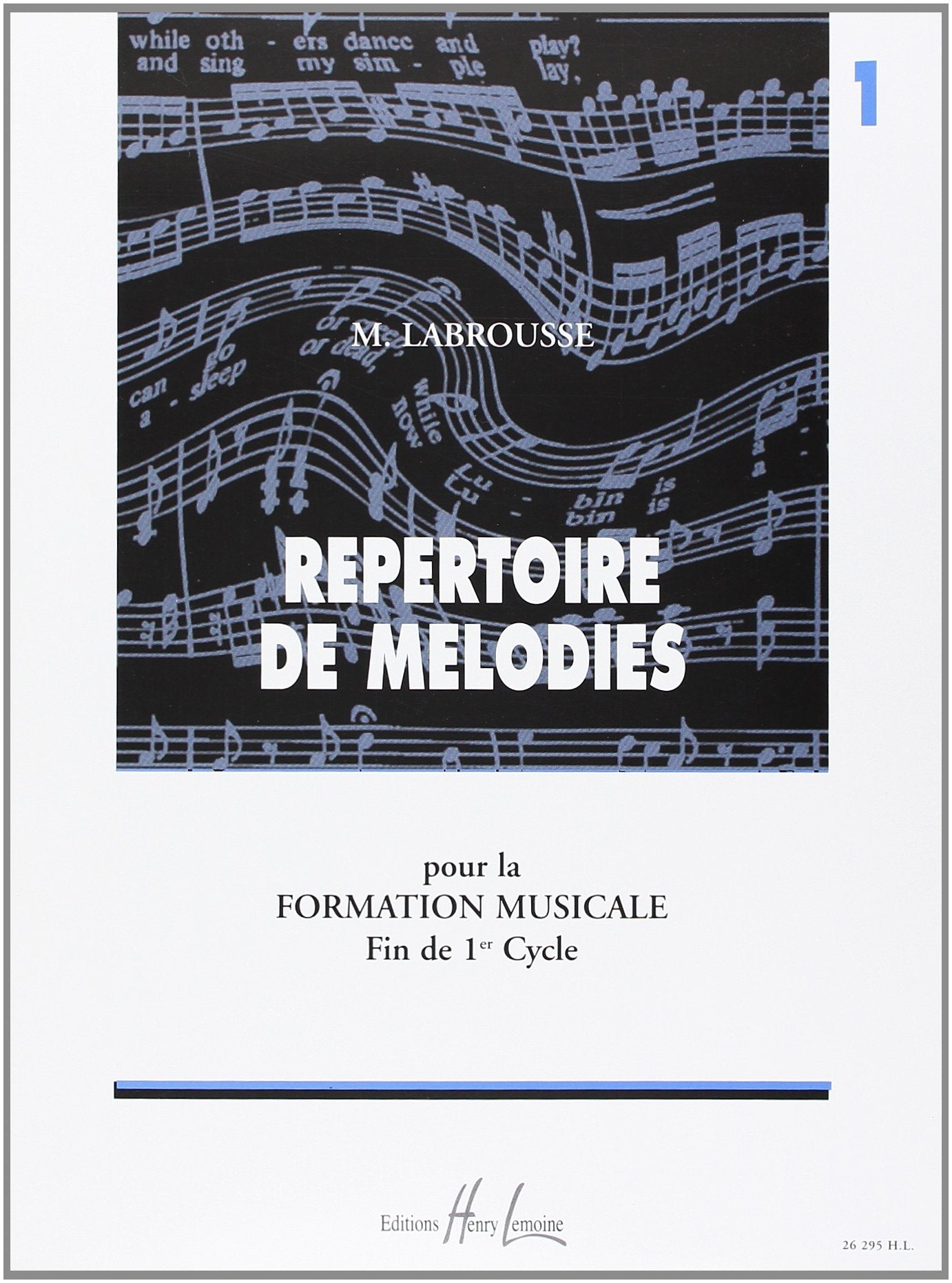 Répertoire de Mélodies Volume 1 9790230962957