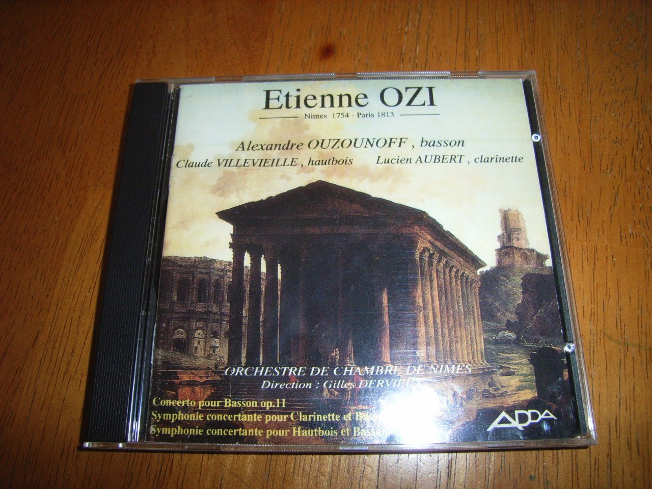 ETIENNE OZI - CONCERTO POUR BASSON OP.11, SYMPHONIE CONCERTANTE OP.7 & 10 - ALEXANDRE OUZOUNOFF, CLAUDE VILLEVIEILLE, ORCHESTRE DE CHAMBRE DE NIMES dir. CLAUDE DERVIEUX 3355385900573