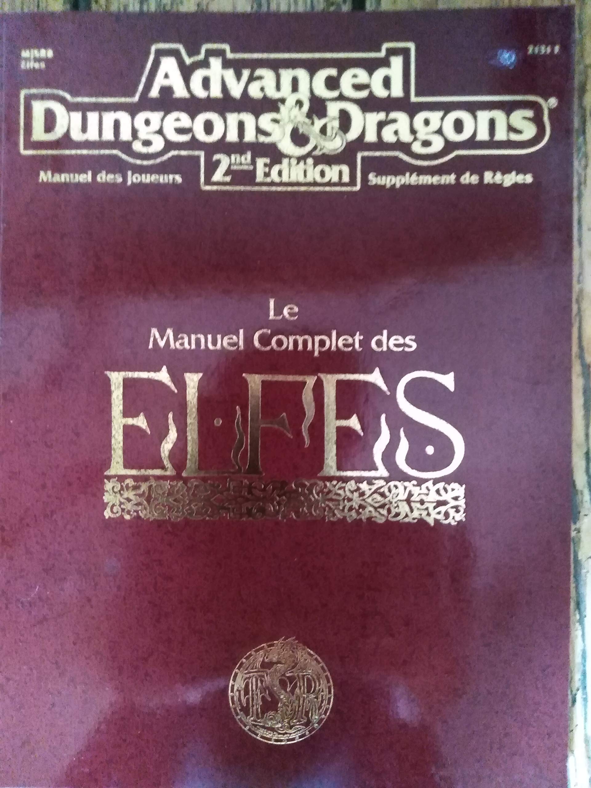 Advanced Dungeons&Dragons 2nd edition Manuel des joueurs supplément de règles Le manuel complet des Elfes 9781860090660