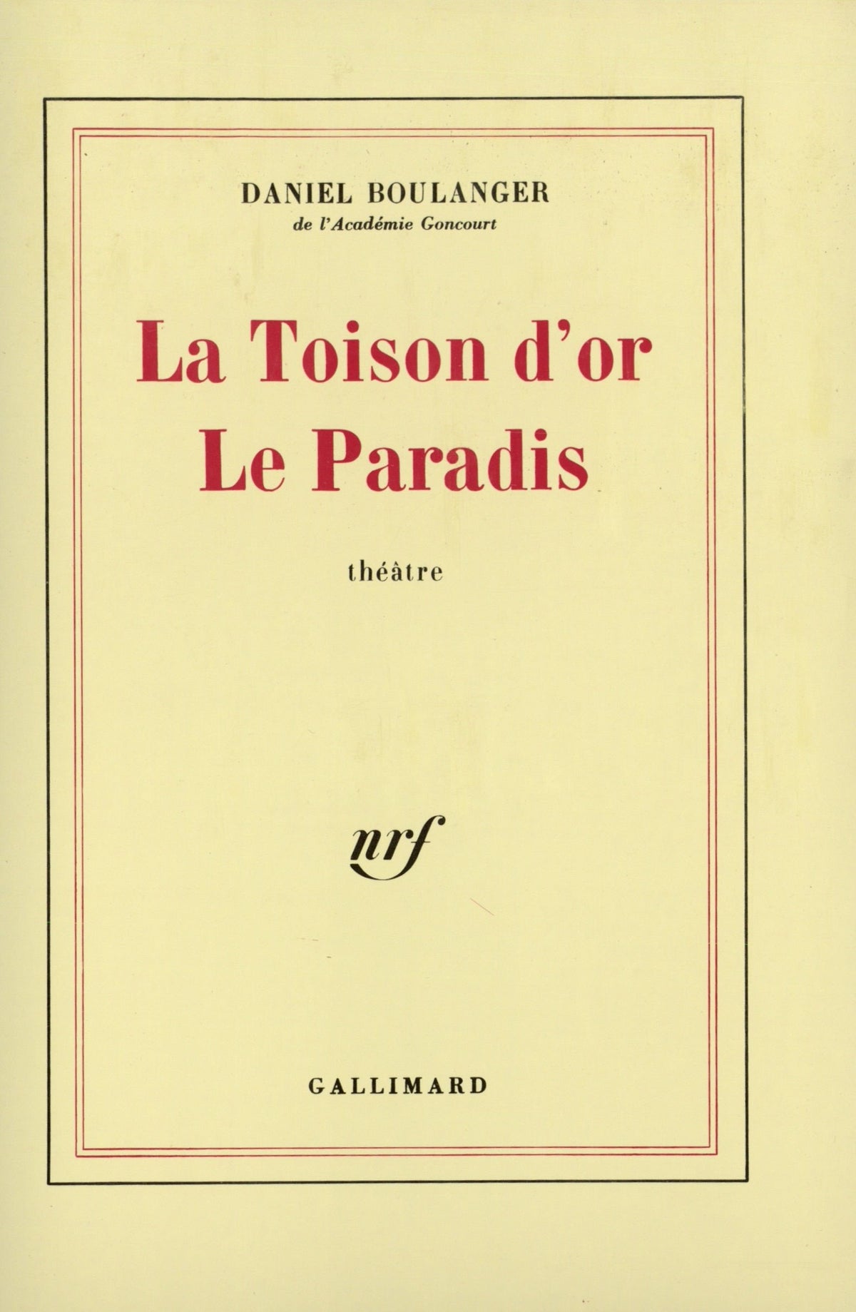 La Toison d'or - Le Paradis 9782070709144