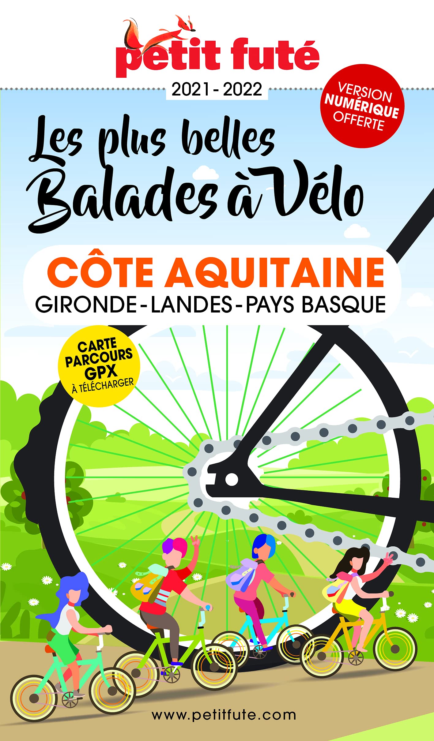 Guide Balades à vélo Côte Aquitaine 2021 Petit Futé 9782305056395
