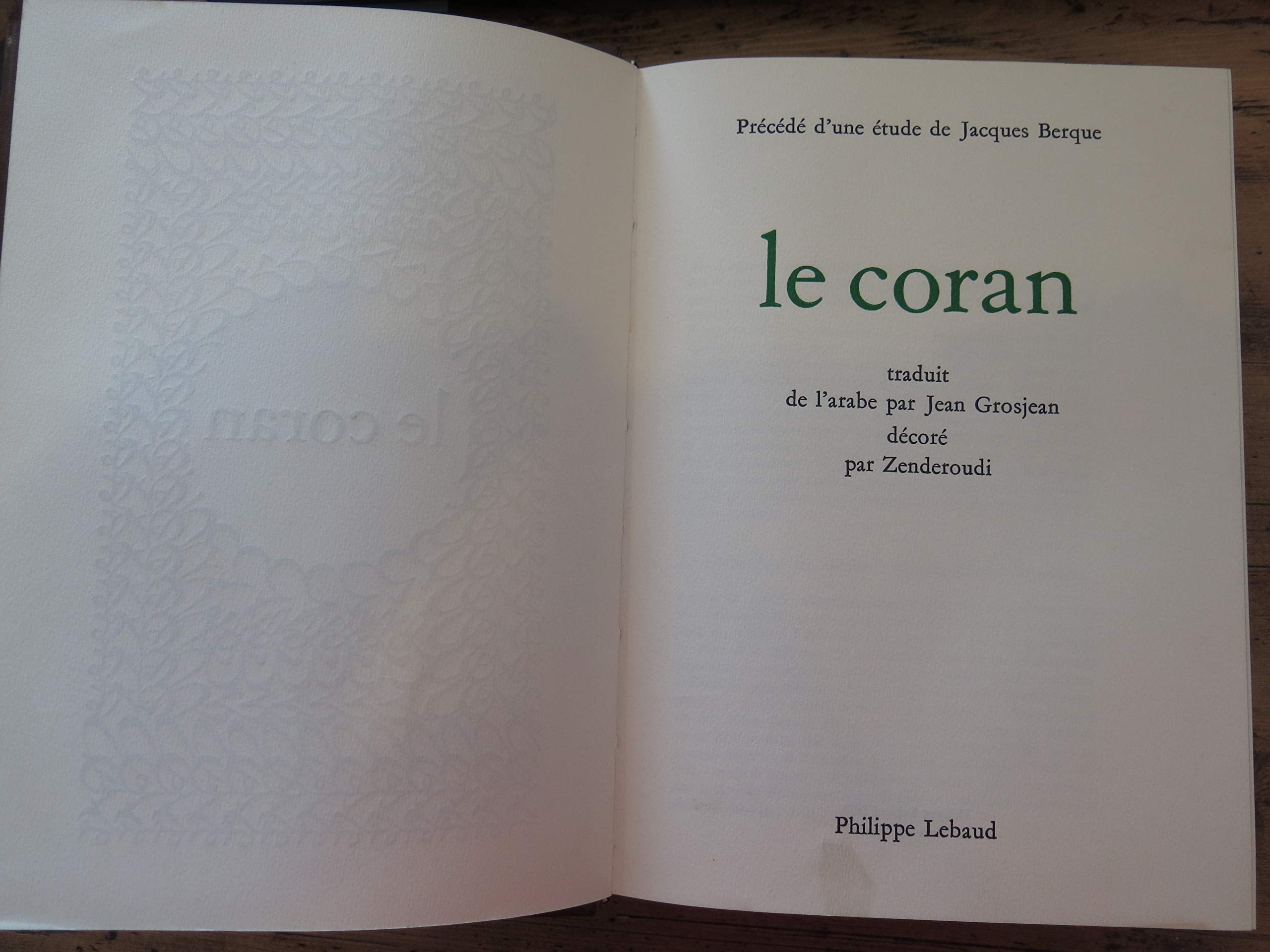 Le Coran 9782850110016