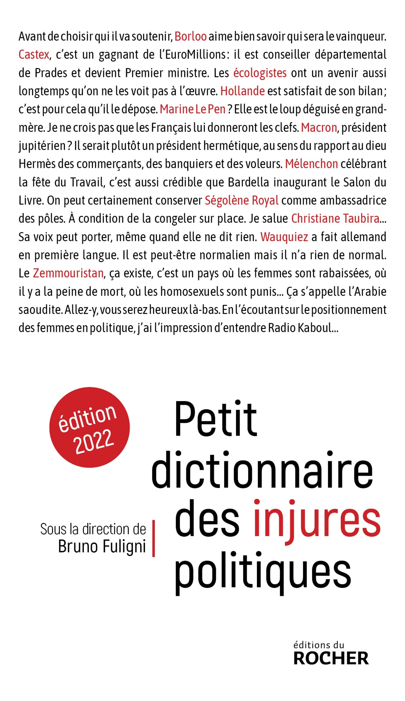 Petit dictionnaire des injures politiques: Edition 2022 9782268106311