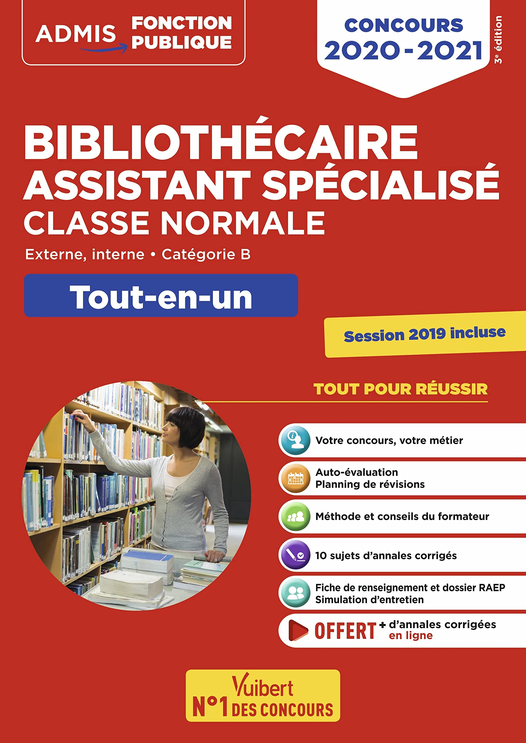Concours Bibliothécaire assistant spécialisé - Tout-en-un - Catégorie B: Concours 2020-2021 9782311206524