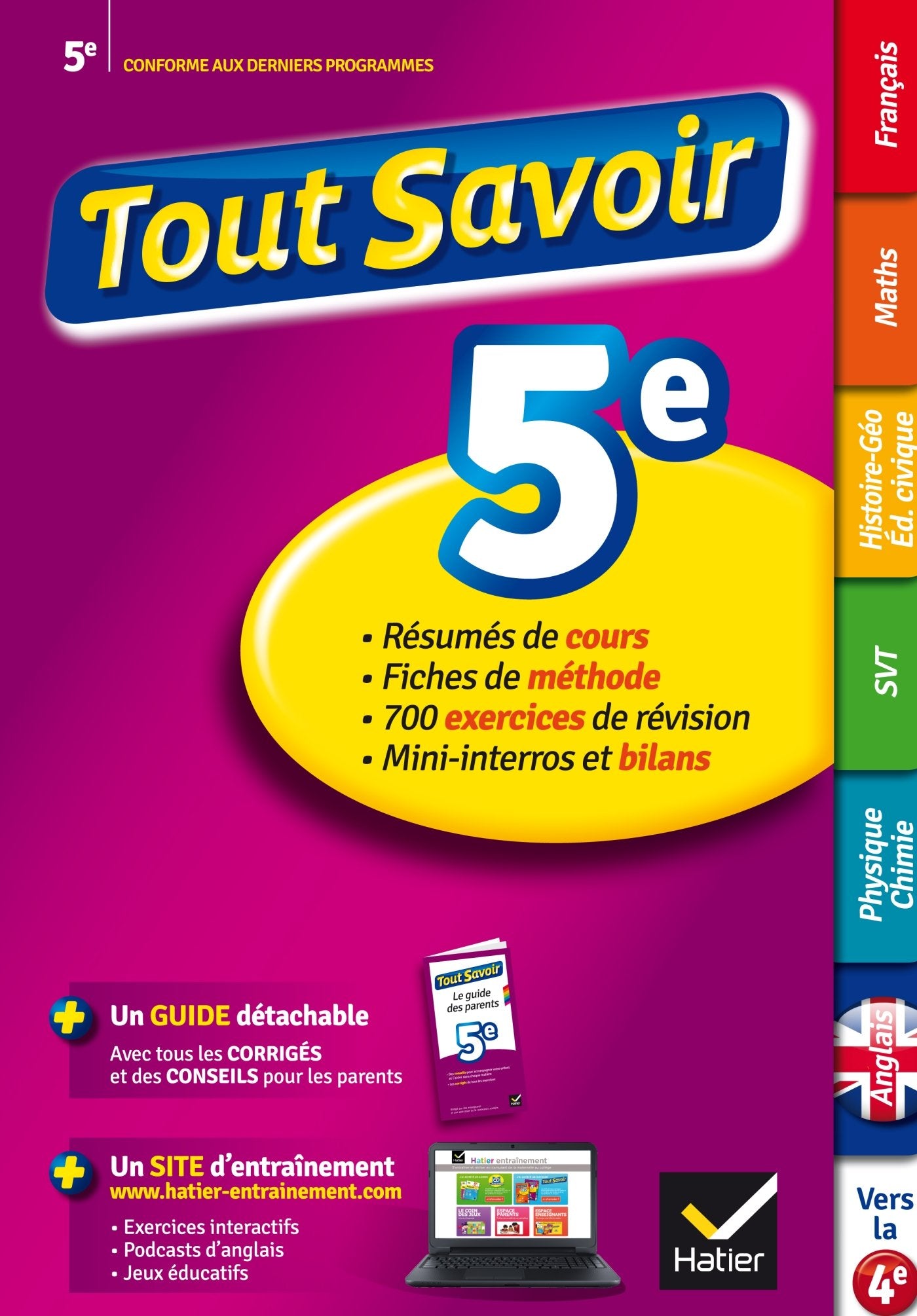 Tout savoir 5e 9782218976322