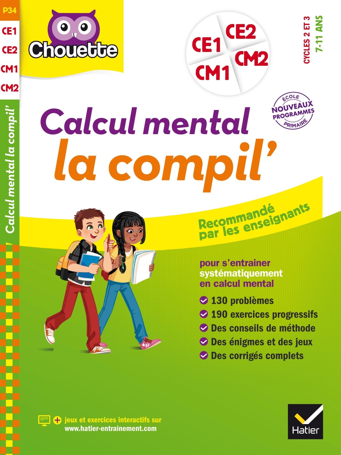 Calcul mental la compil': Cycles 2 et 3, 7-11 ans 9782401030817