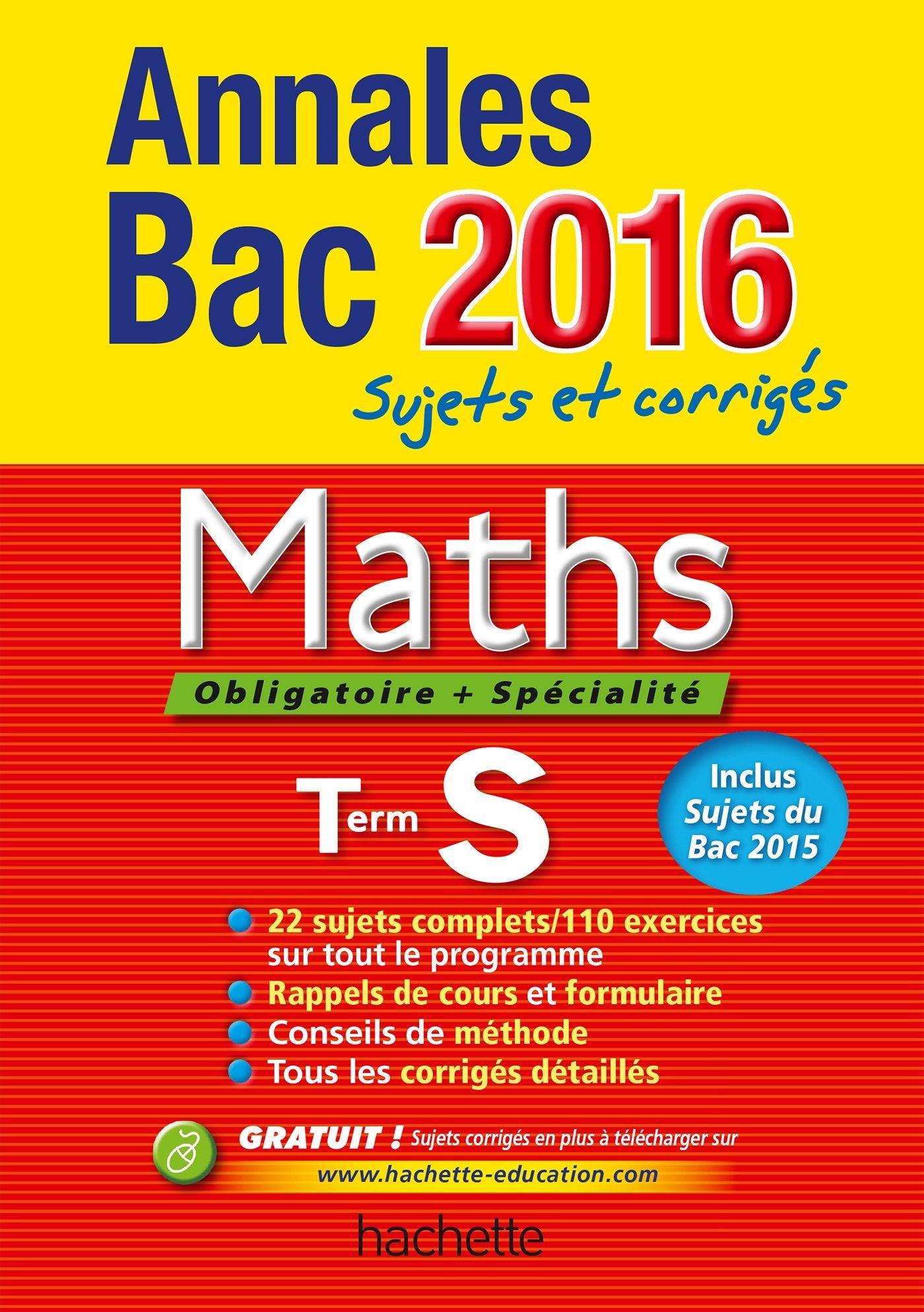 Maths Tle S: Sujets et corrigés 9782012708525