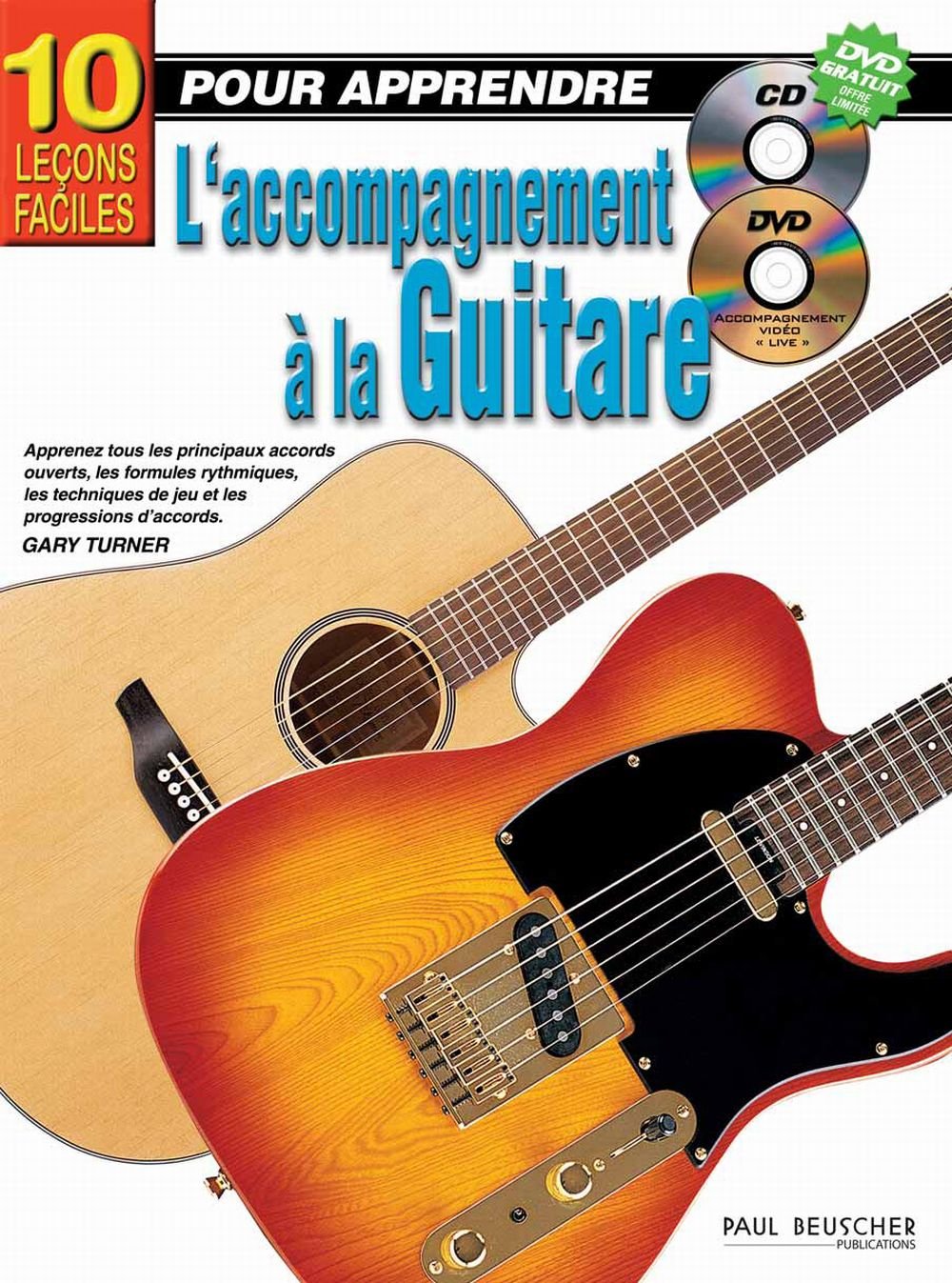 Lecons faciles pour apprendre l'accompagnement a la guitare (10) + cd --- guitare 9790231307269