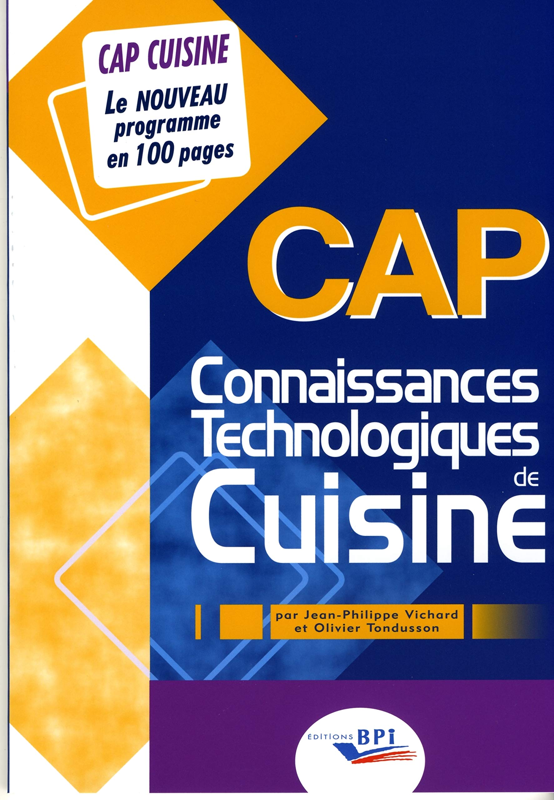 CAP Connaissances Technologiques de Cuisine 9782857083450