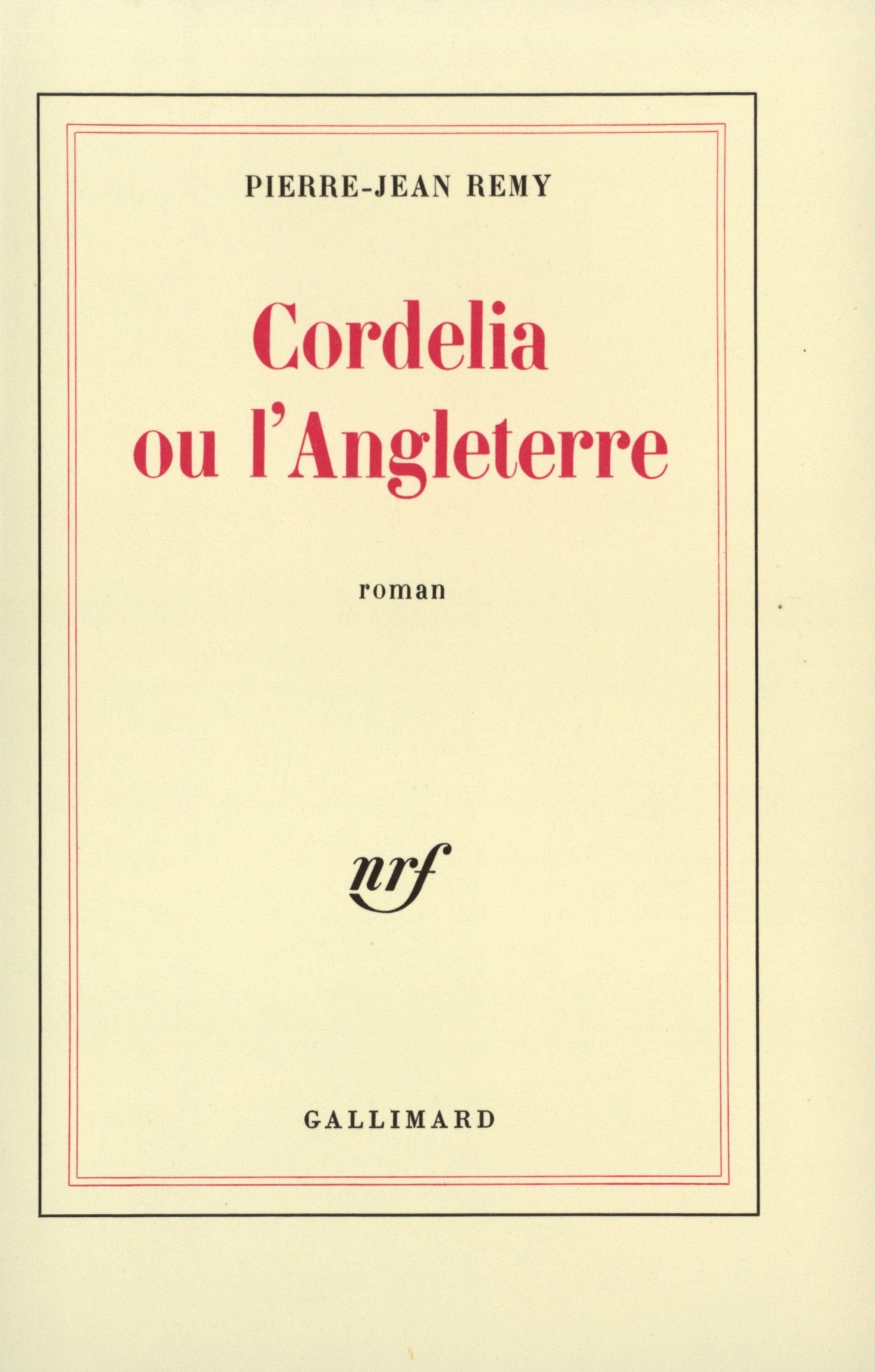 Cordelia ou l'Angleterre 9782070287635
