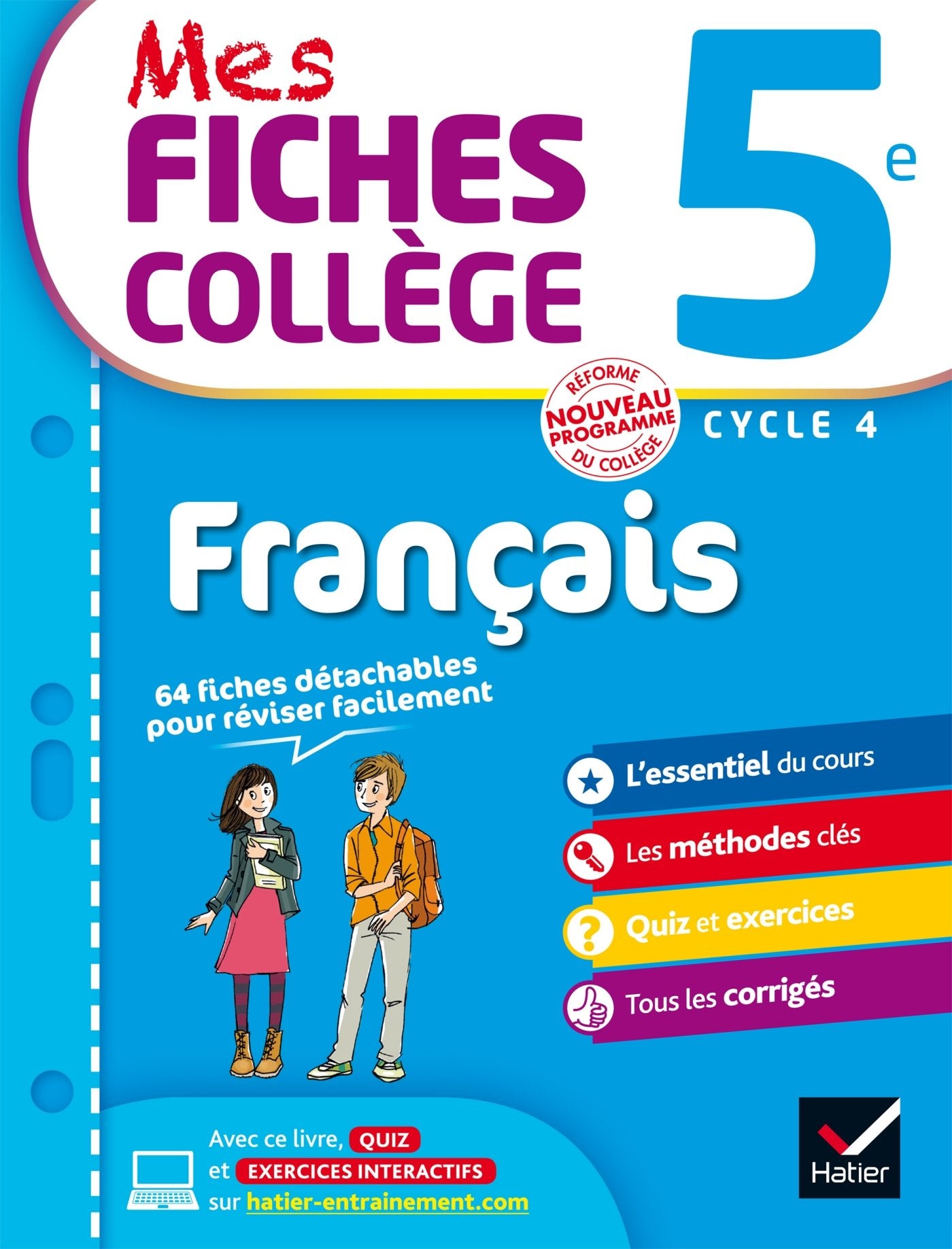 Mes fiches collège Français 5e: 40 fiches de révision et 120 exercices corrigés 9782218997853