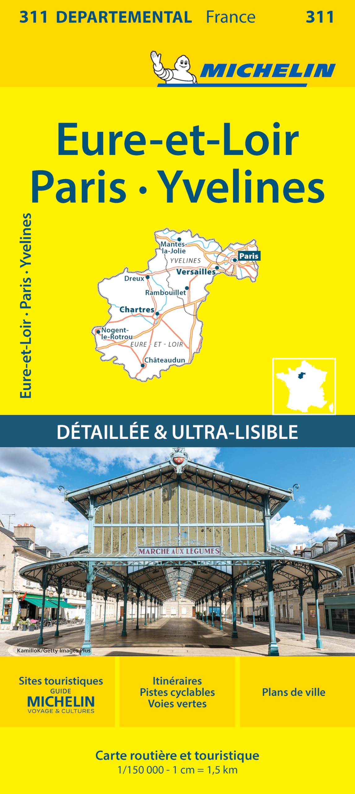 Carte Départementale Eure-et-Loir, Paris, Yvelines 9782067202139