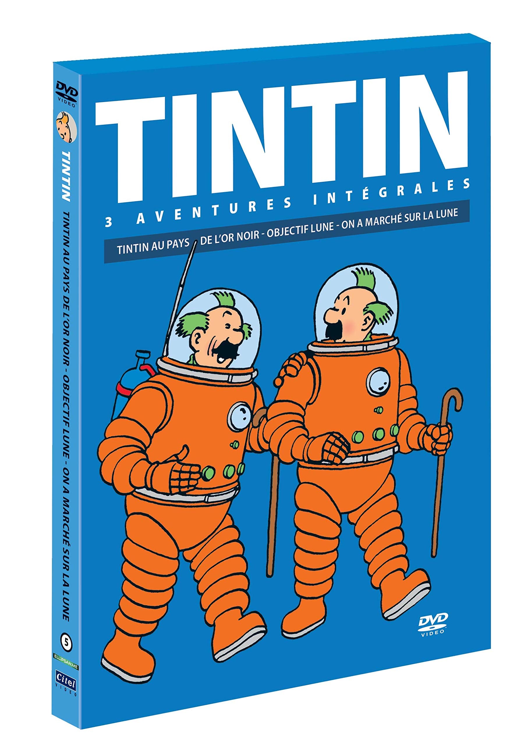 Tintin - 3 aventures - Vol. 5 : Objectif Lune + On a marché sur la Lune + Tintin au pays de l'or noir 3309450030504