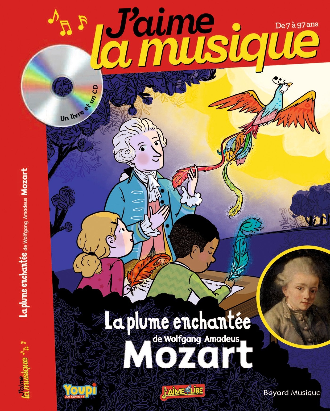 Livre-CD J'aime la musique - La plume enchantée de Wolfgang Amadeus Mozart - De 7 à 97 ans 9791036303456