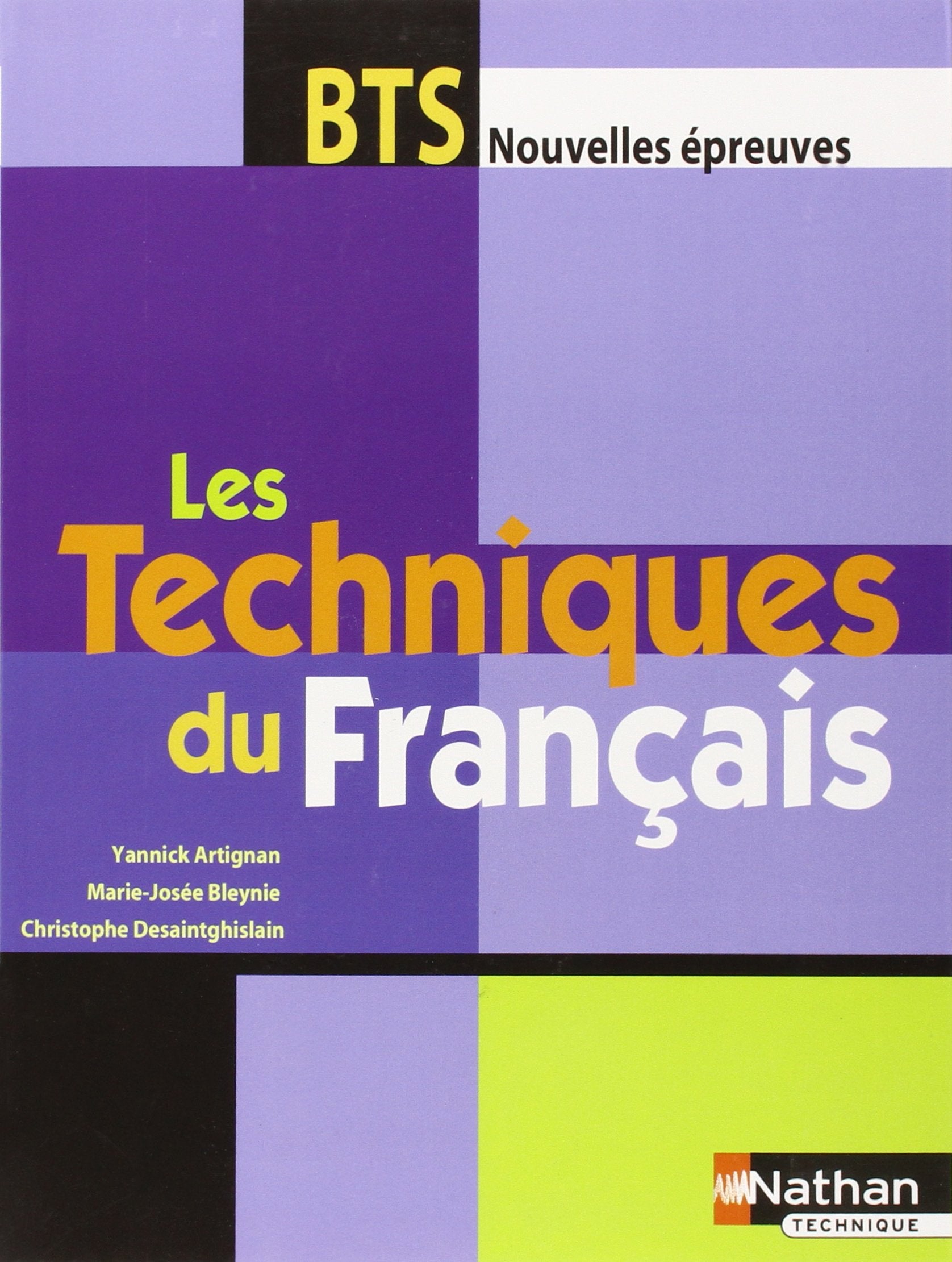 TECHNIQUES FRANCAIS BTS ELEVE 9782091798950