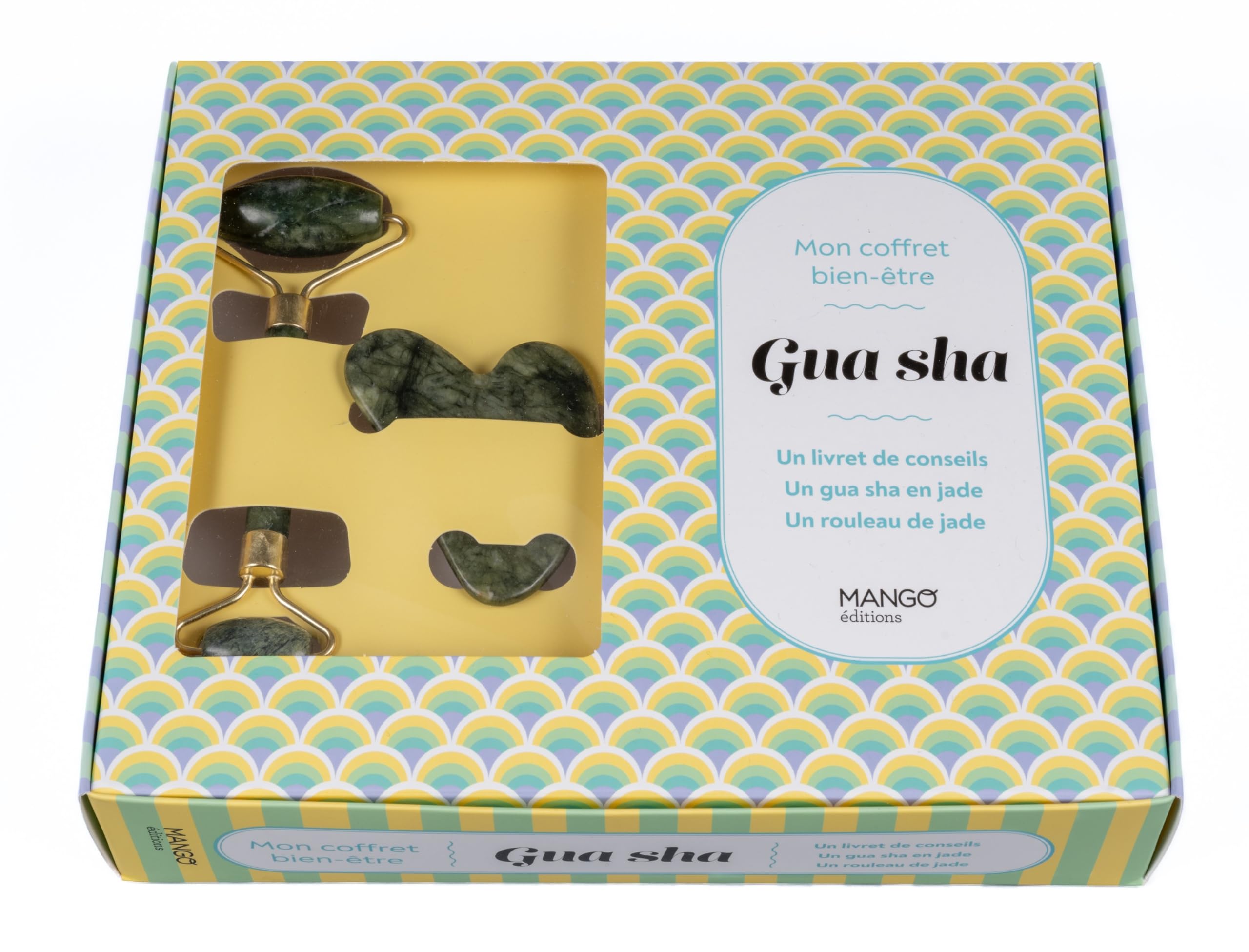 Mon coffret bien-être - Gua sha: Un livret de conseils - Un gua sha en jade - Un rouleau de jade 9782317036965