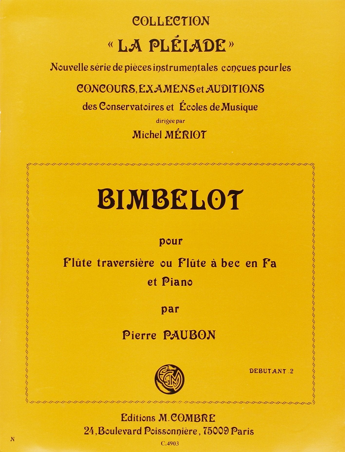 Bimbelot --- flute ou flute a bec en fa et piano 9790230349031