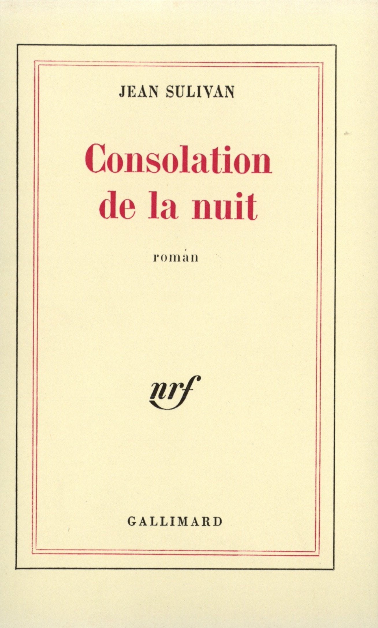 Consolation de la nuit 9782070273874