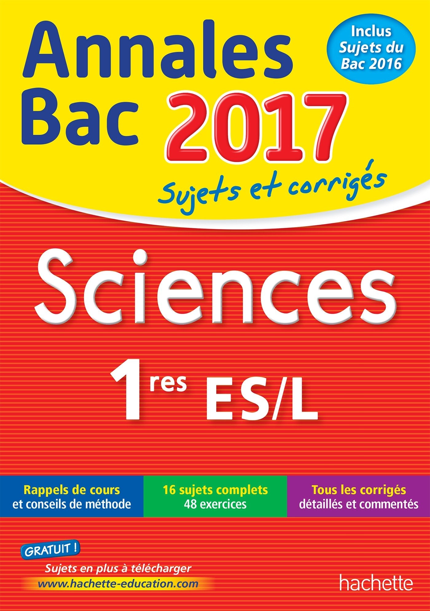 Sciences 1res ES/L: Sujets et corrigés 9782012903050
