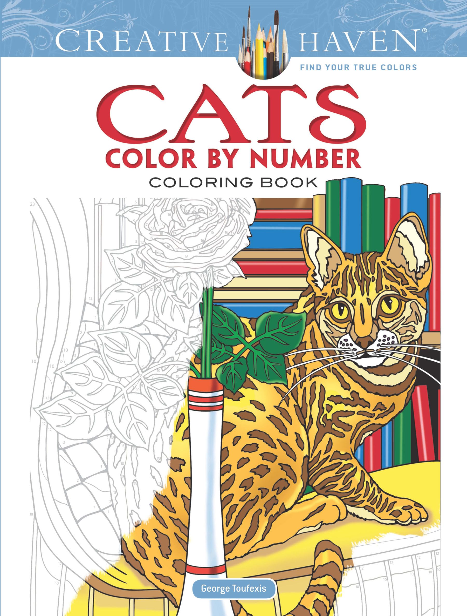 Creative Haven Cats Color by Number Coloring Book 9780486818535