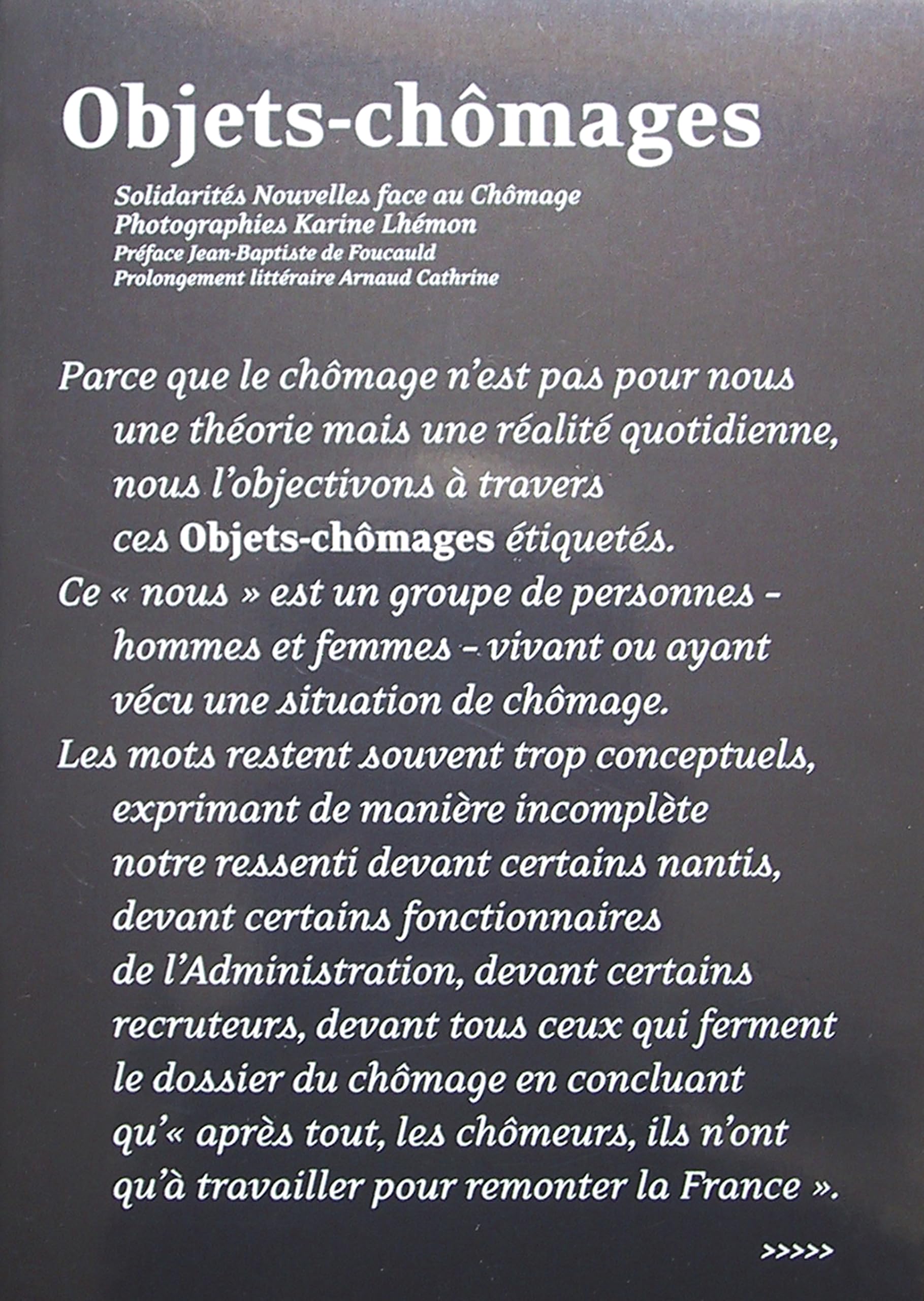 Objets-chômages 9782916073040