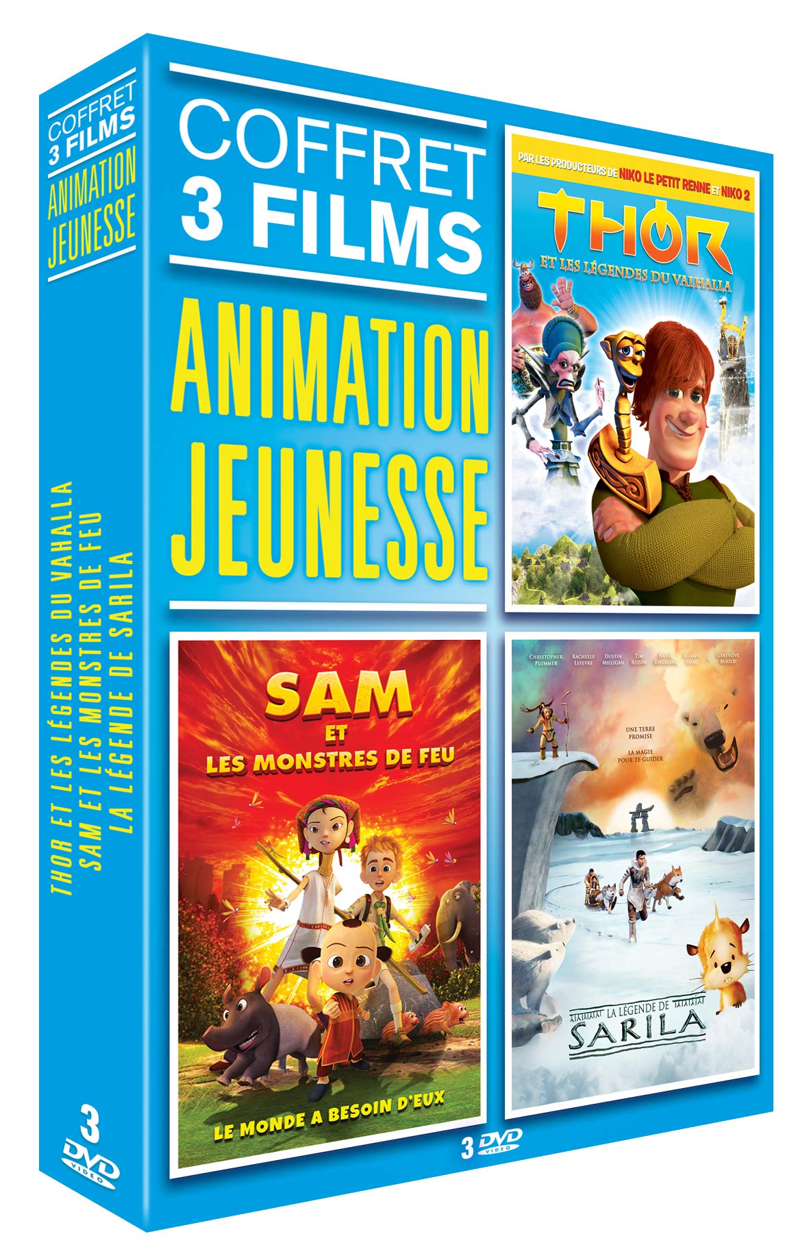 Coffret Animation Jeunesse 3 Films : Thor Sam et Les Monstres de feu sarila 3760121811769