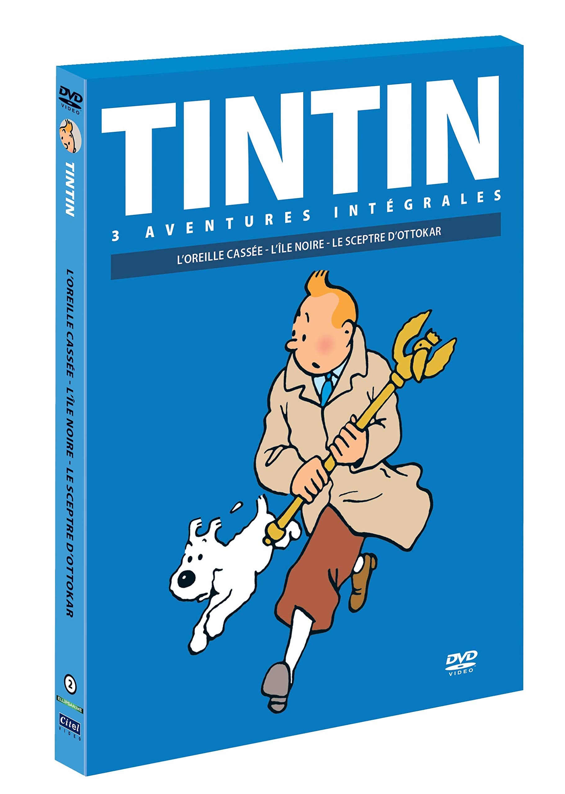 Tintin - 3 aventures - Vol. 2 : L'ïle noire + L'oreille cassée + Le Sceptre d'Ottokar (La couverture peut varier) 3309450030474