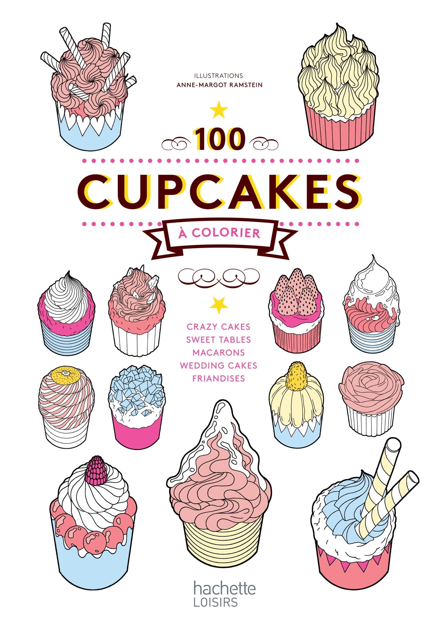 100 cupcakes à colorier 9782012386402