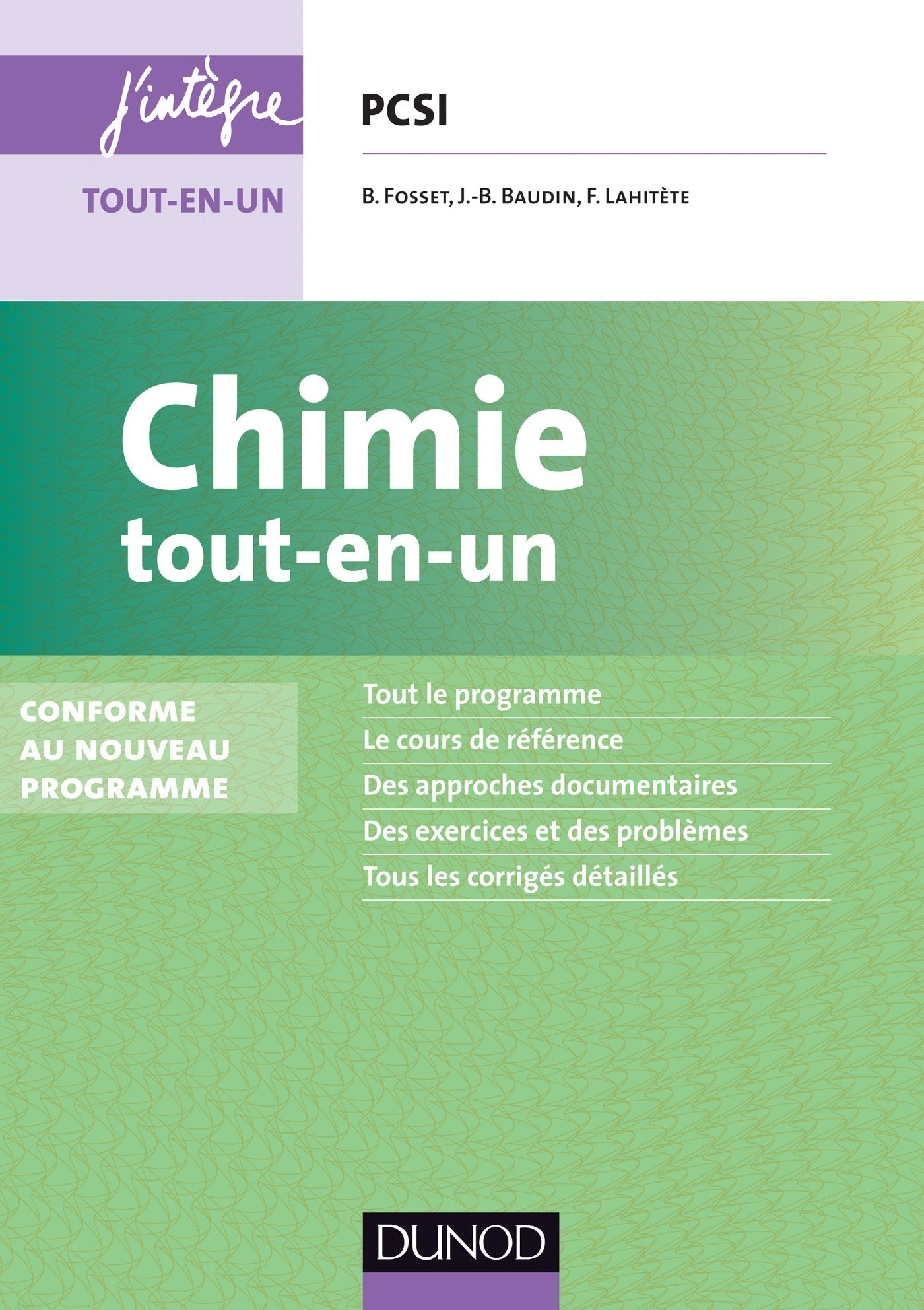 Chimie tout-en-un PCSI 9782100600748